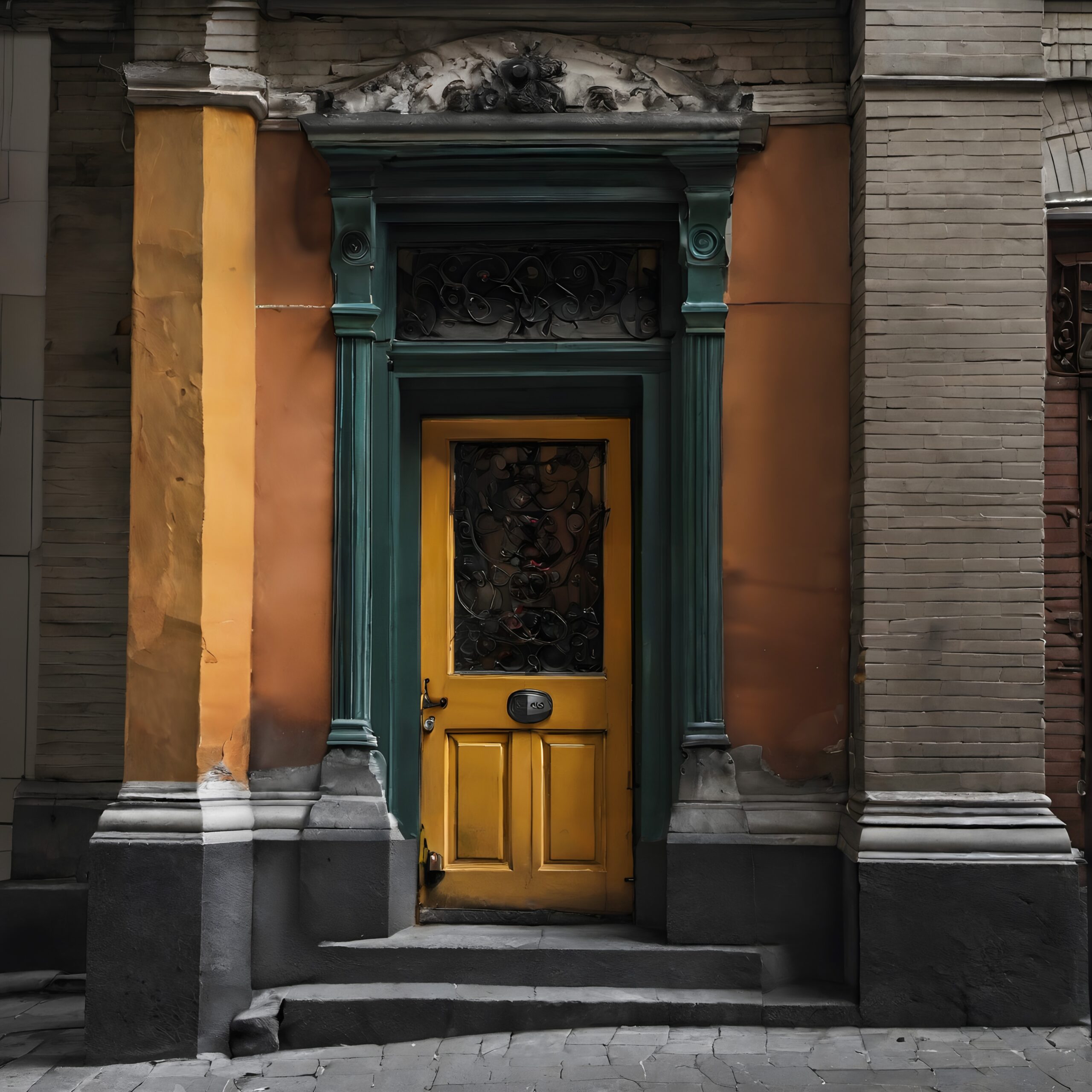 Vibrant Yellow Doorway Design