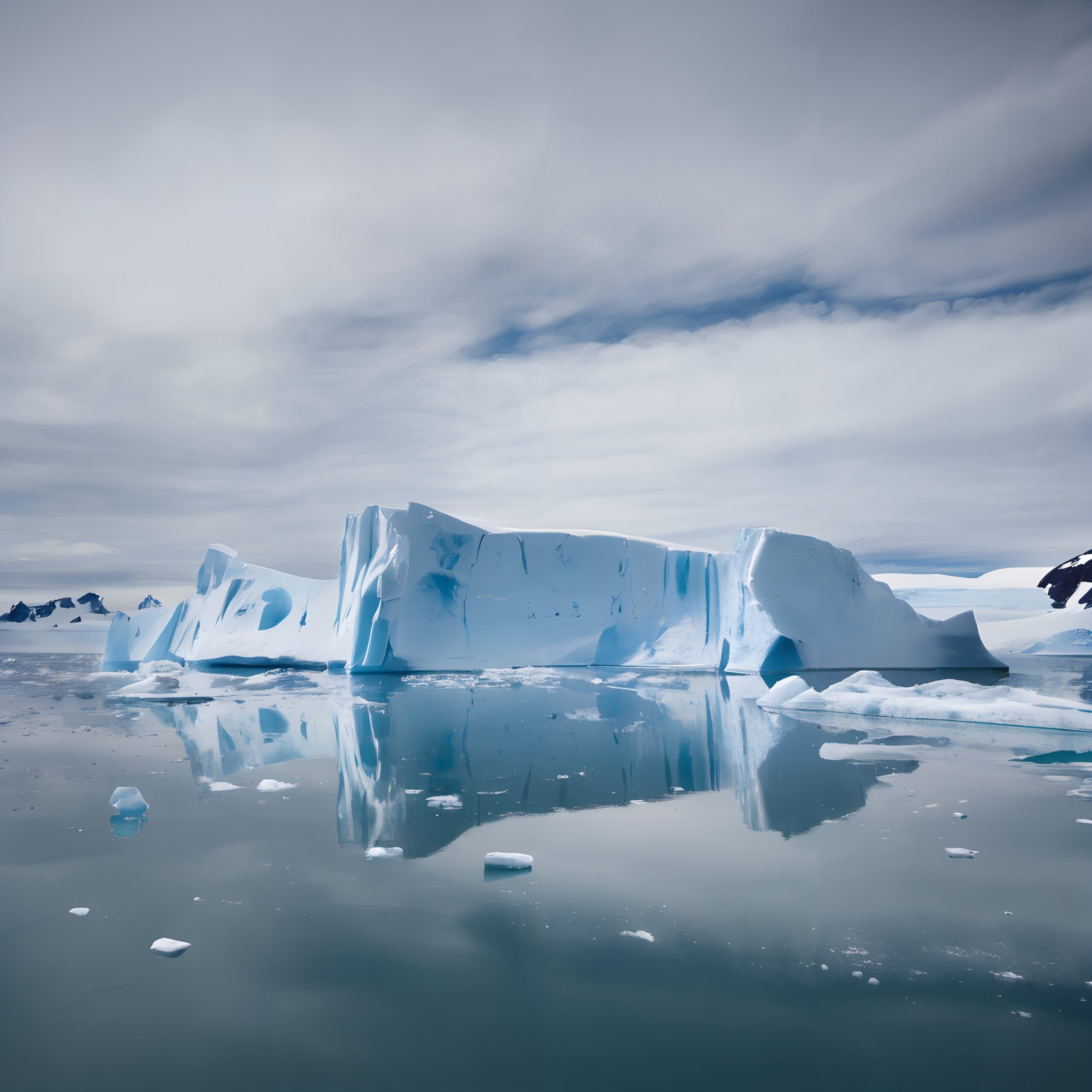 Majestic Iceberg Reflection Scene