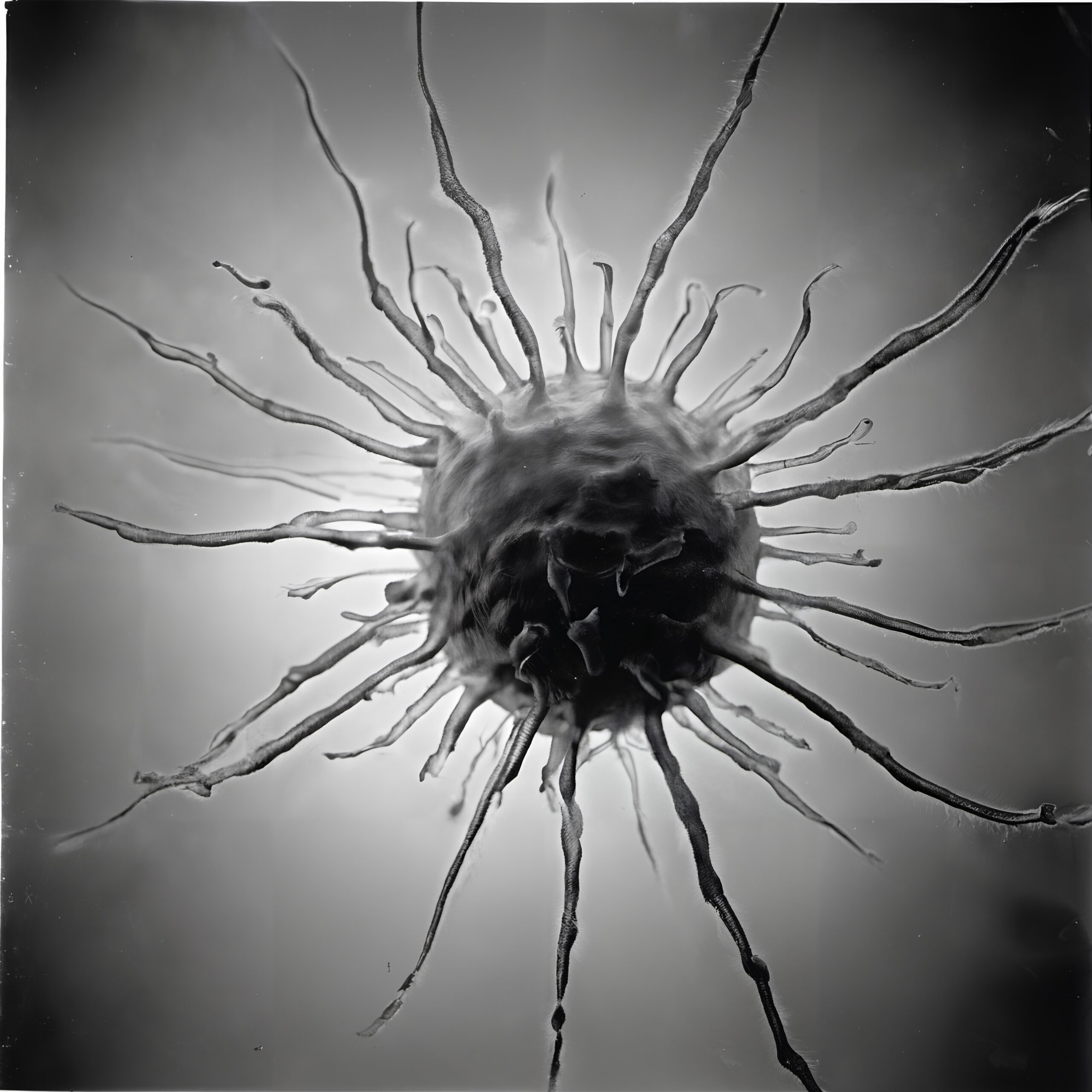 Microscopic View Virus Close-up
