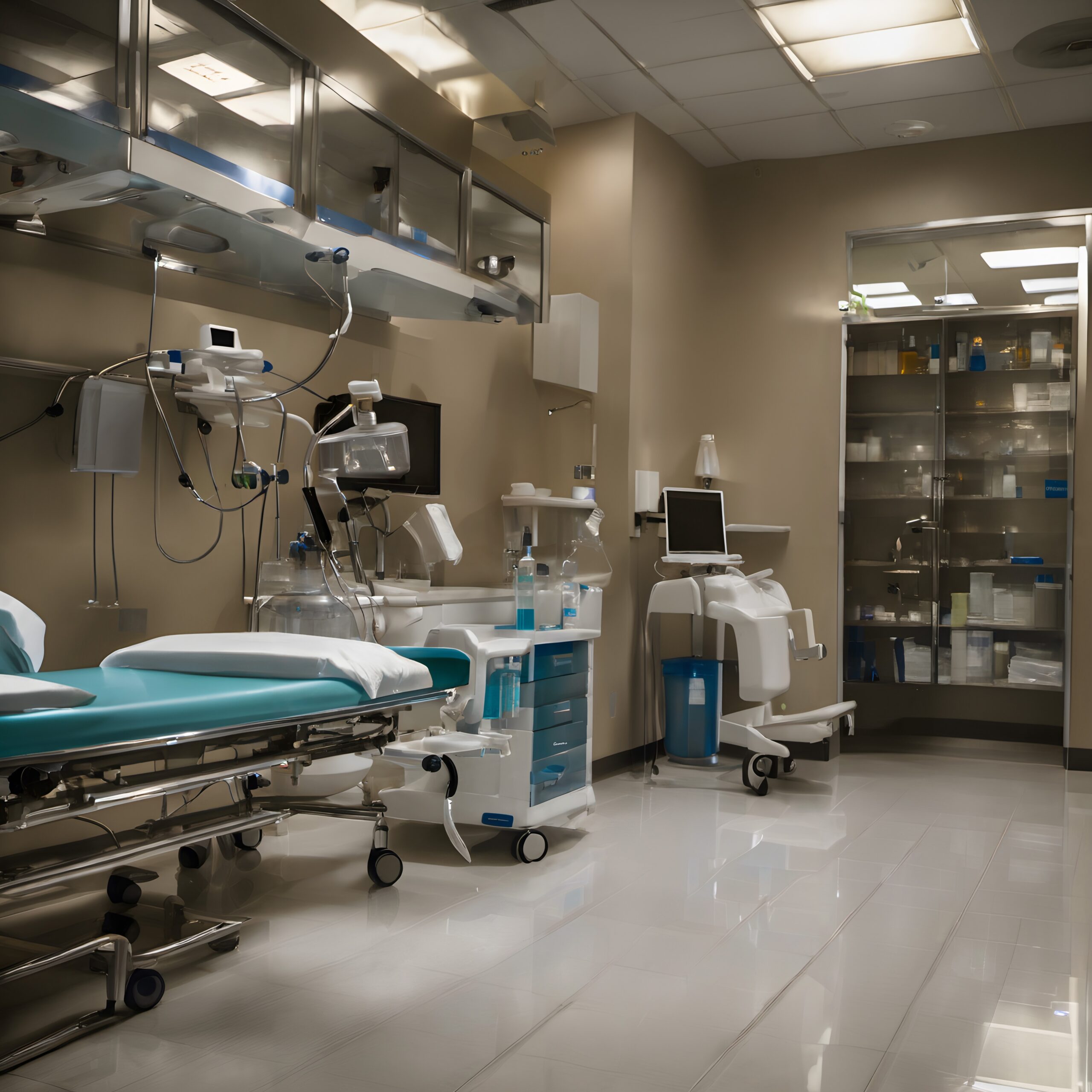 Modern Hospital Room Sterile Environment