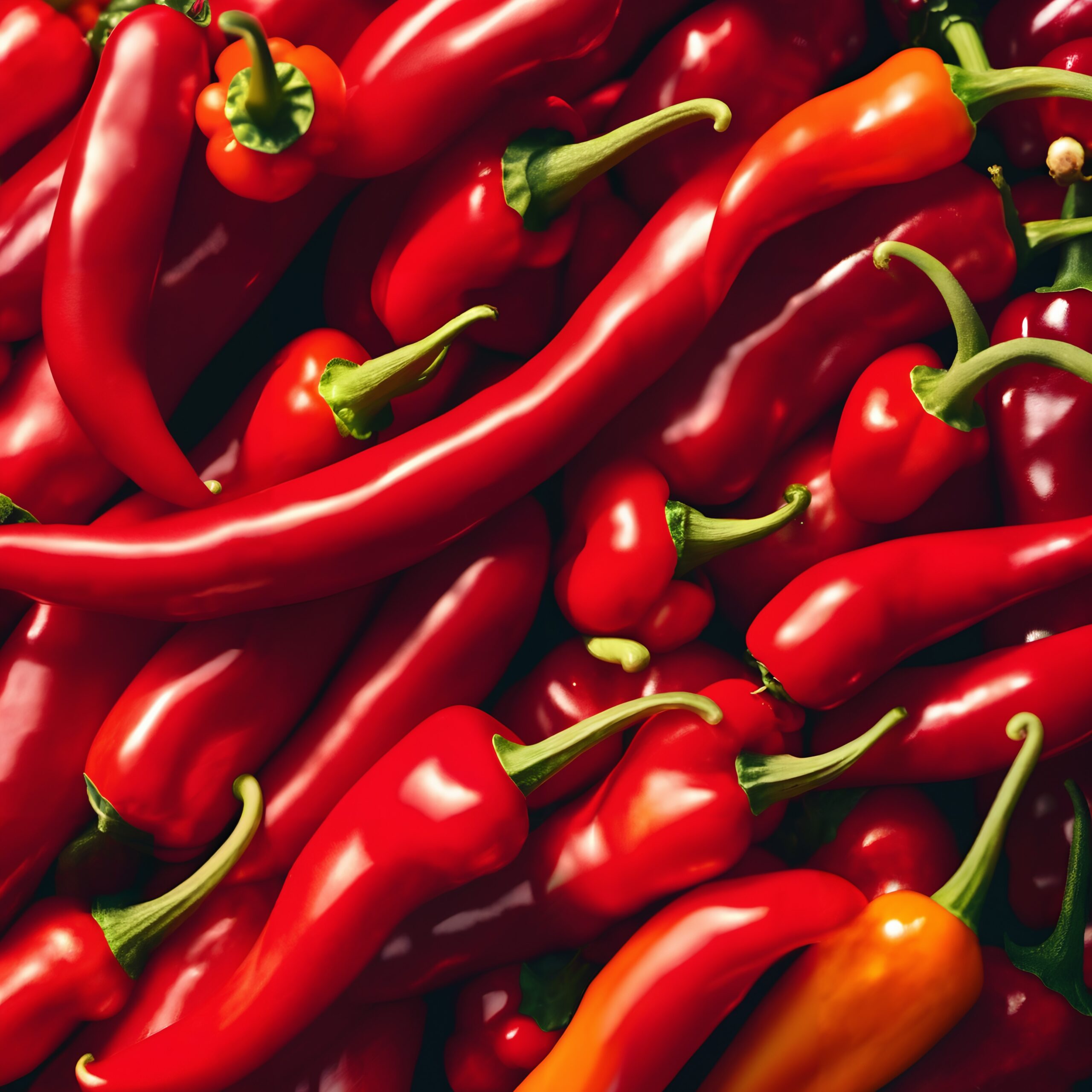 Vibrant Red Chili Peppers Assortment