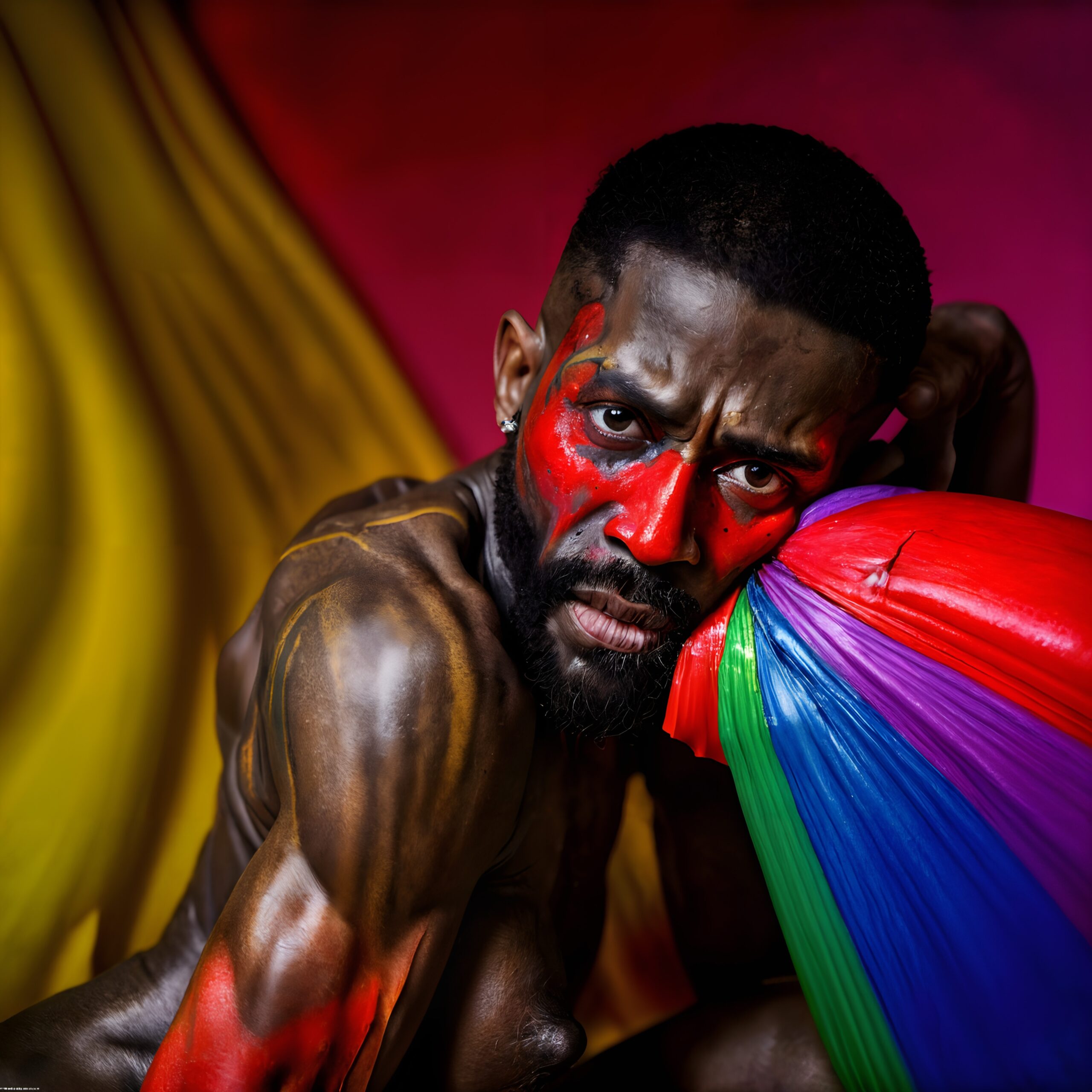 Colorful Expression in Bold Portrait