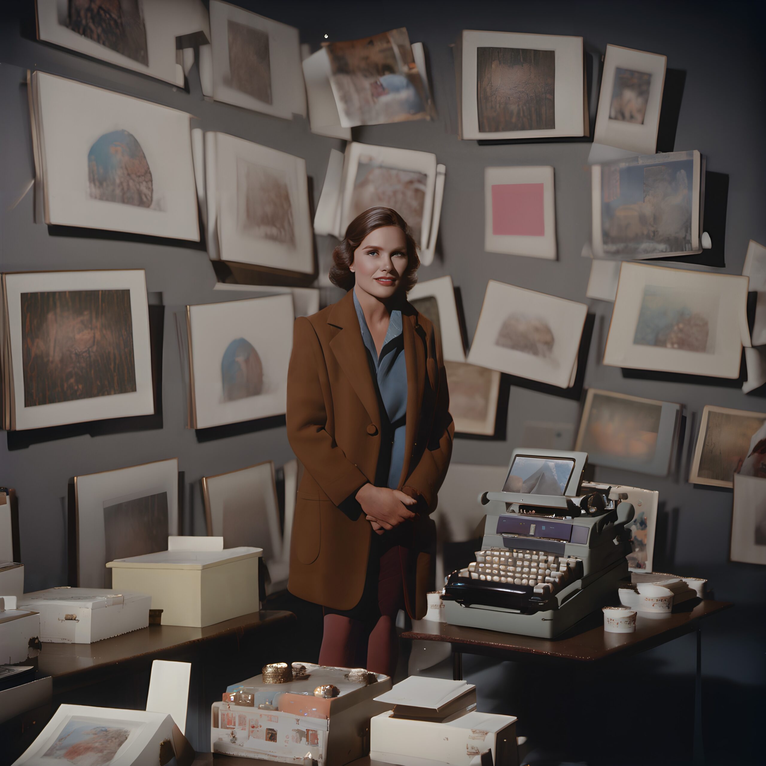 Artistic Office with Vintage Typewriter