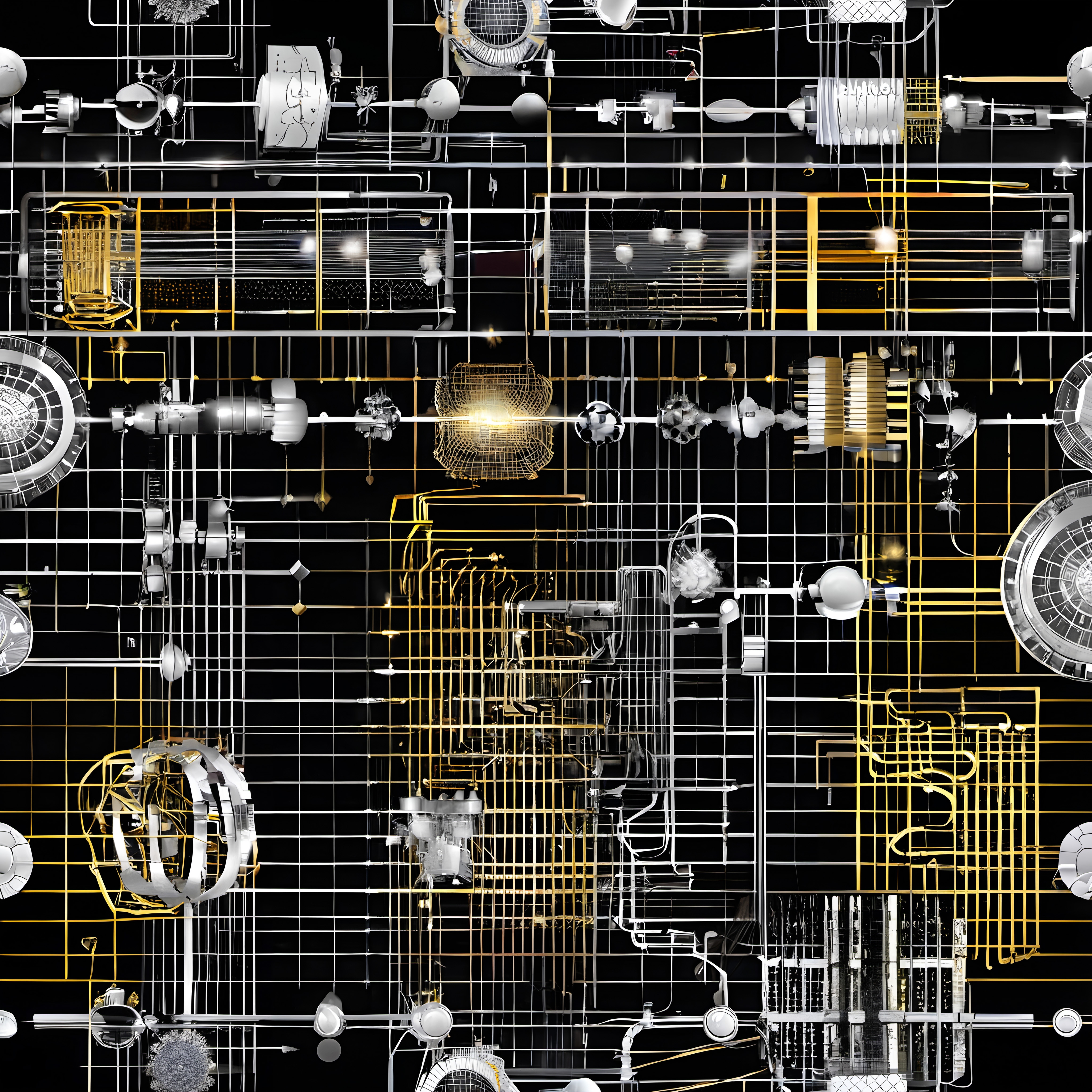 Futuristic Circuit Board Art