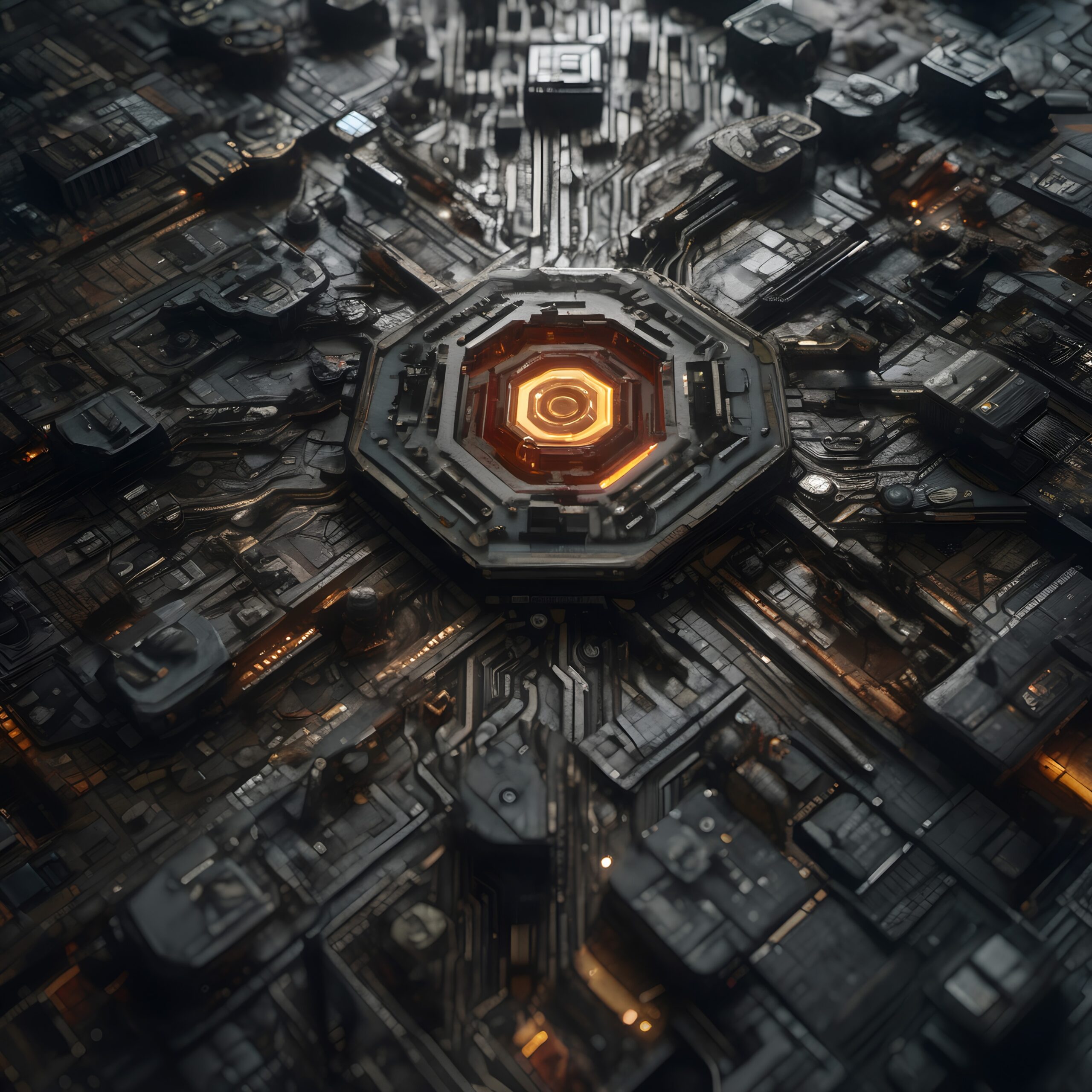 Futuristic Circuitry Core Design