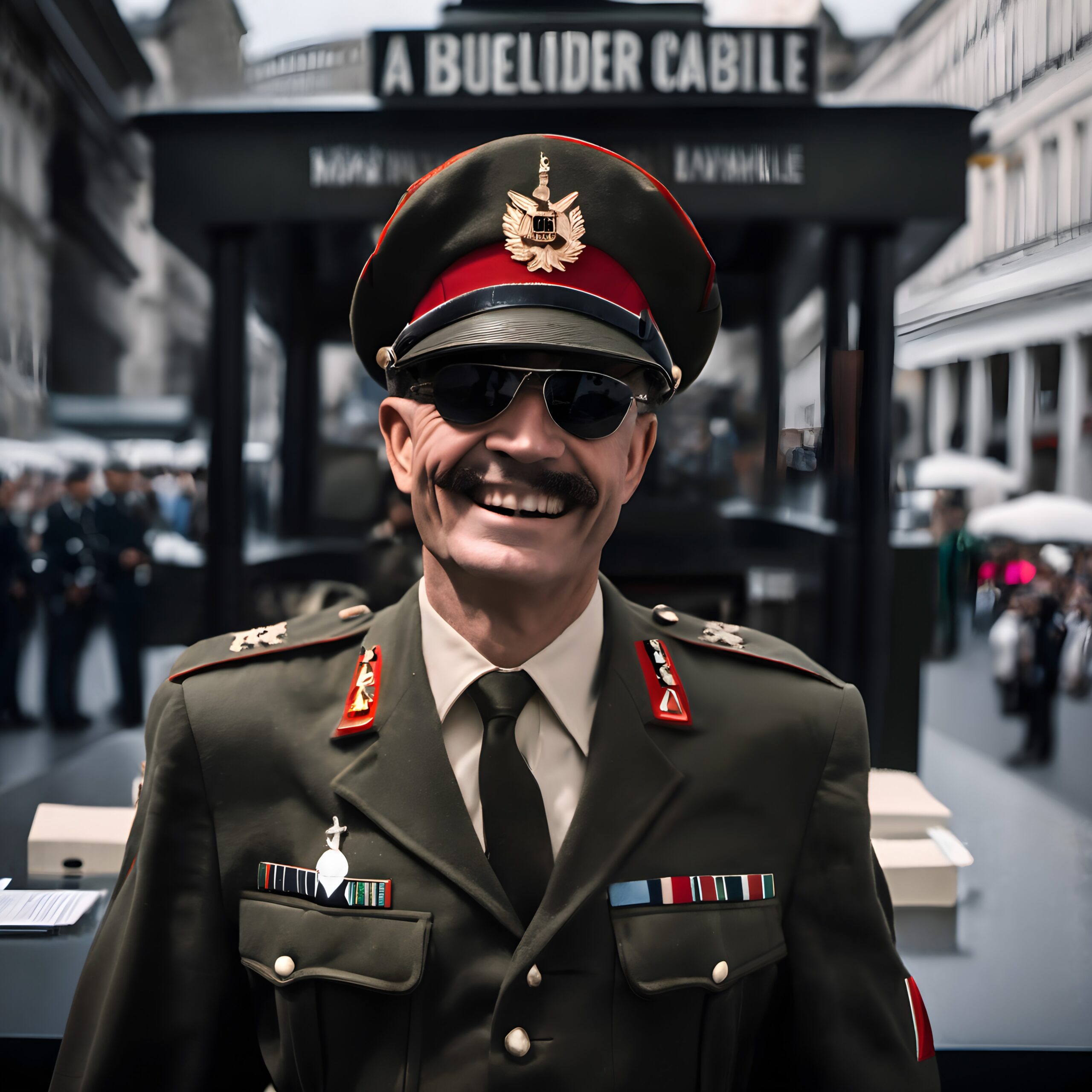 Military Officer Smiling at Camera