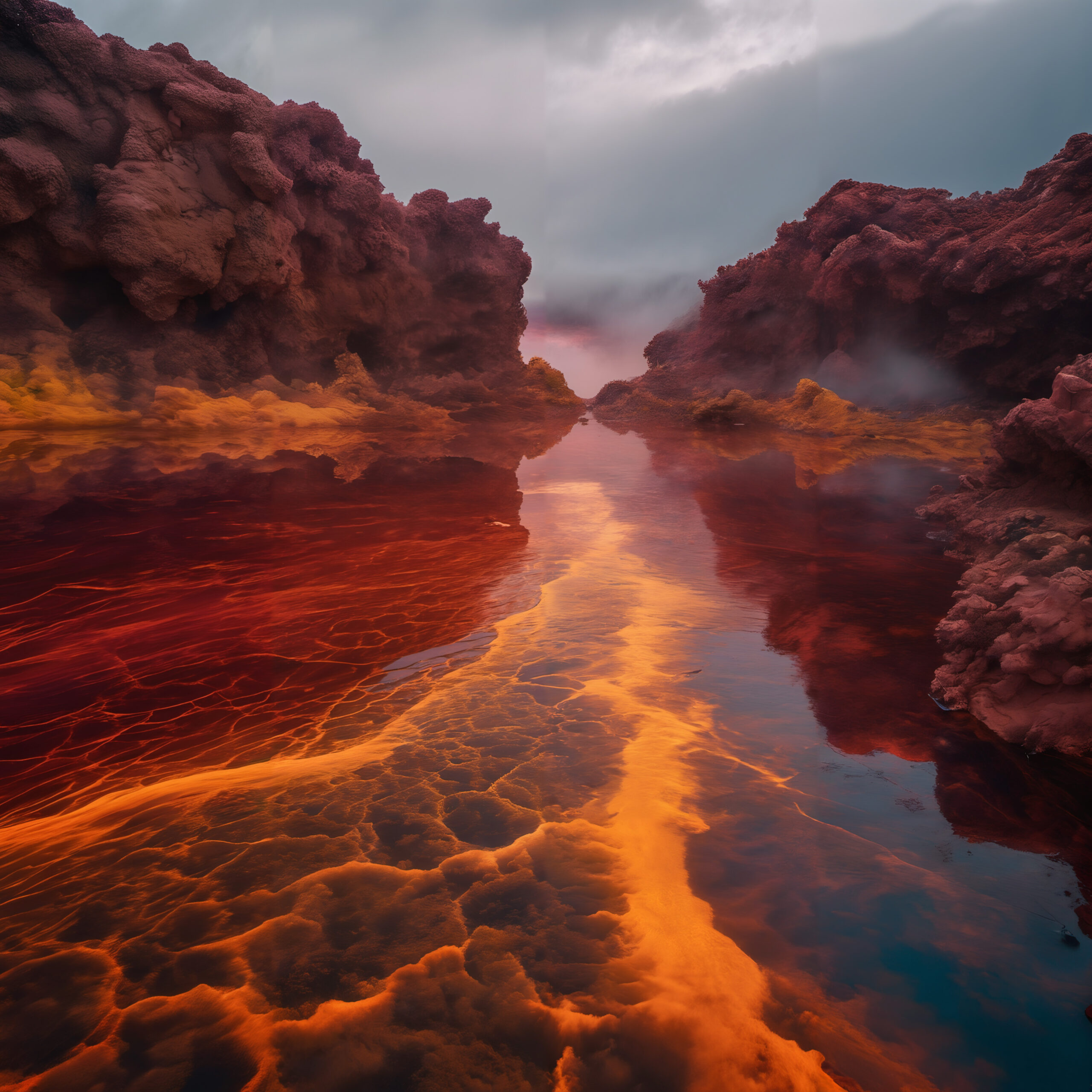 Fiery Global Warming Landscape