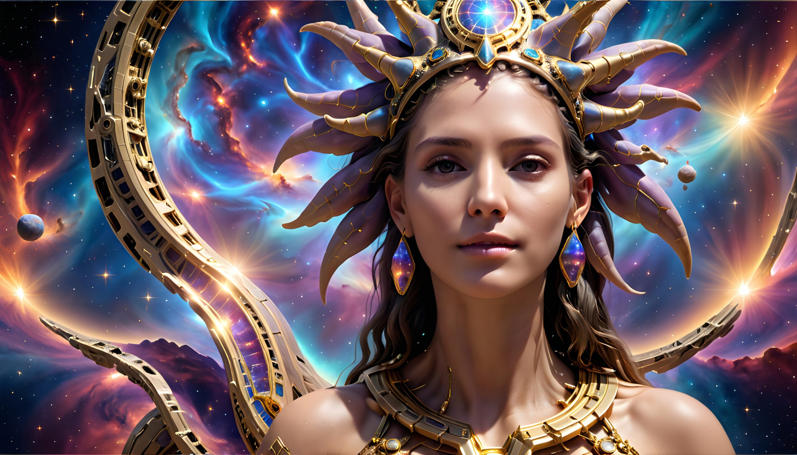 Celestial Empress in Cosmic Splendor