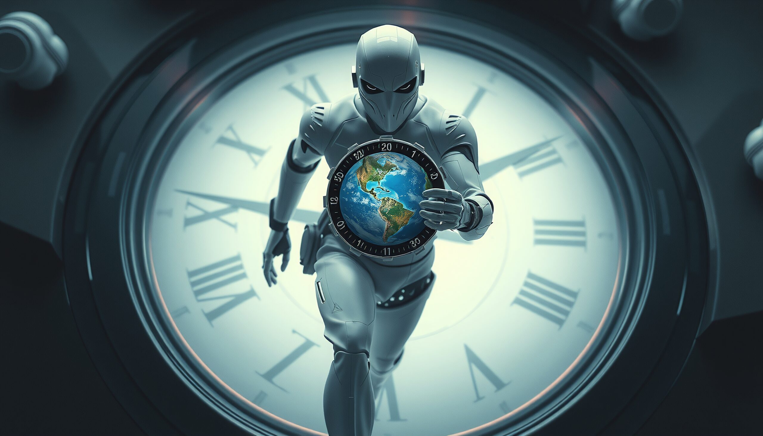 Time-Traveling Robot Holds Earth