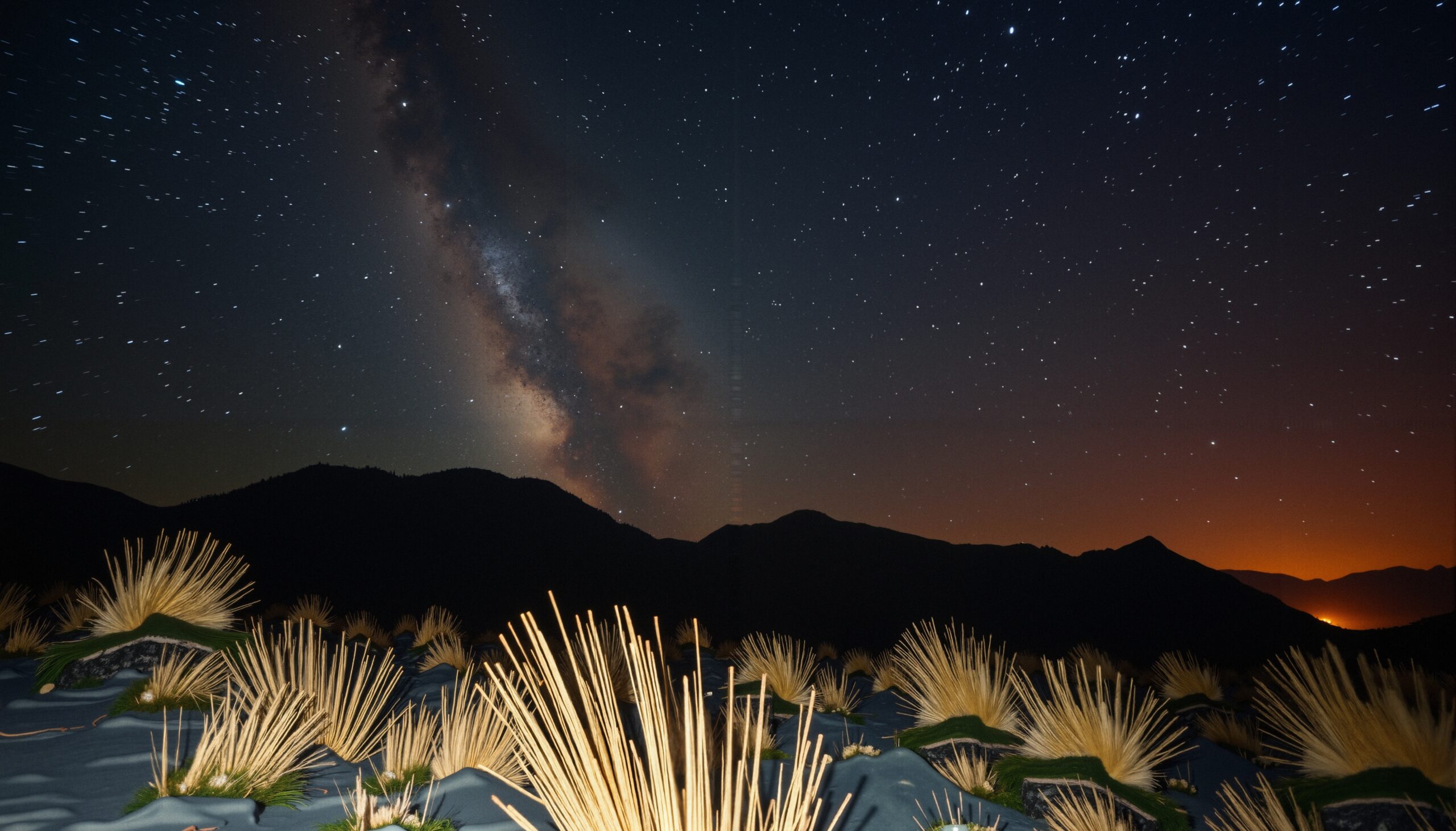 Milky Way Above Mountain Landscape