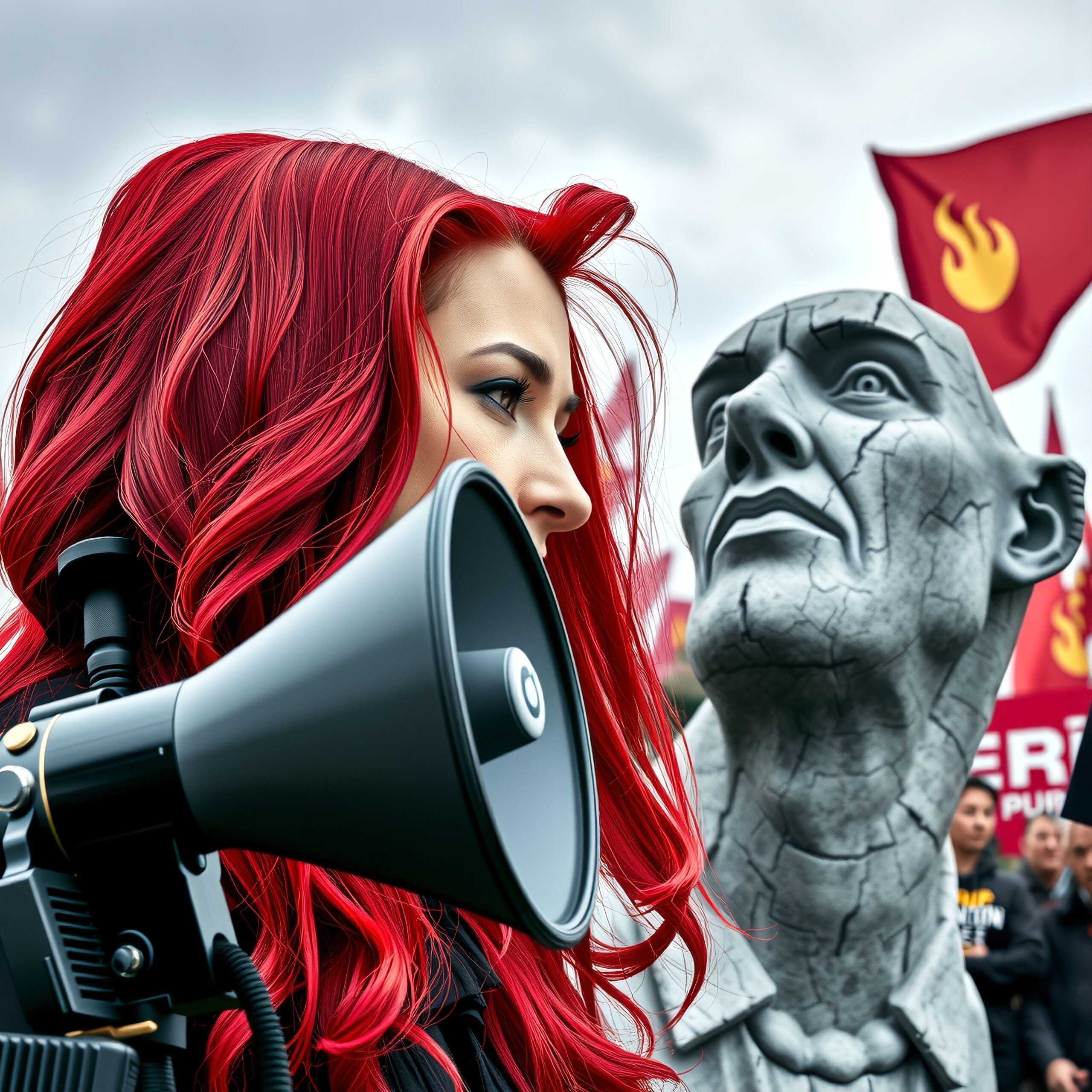 Protest Against Stone Authority