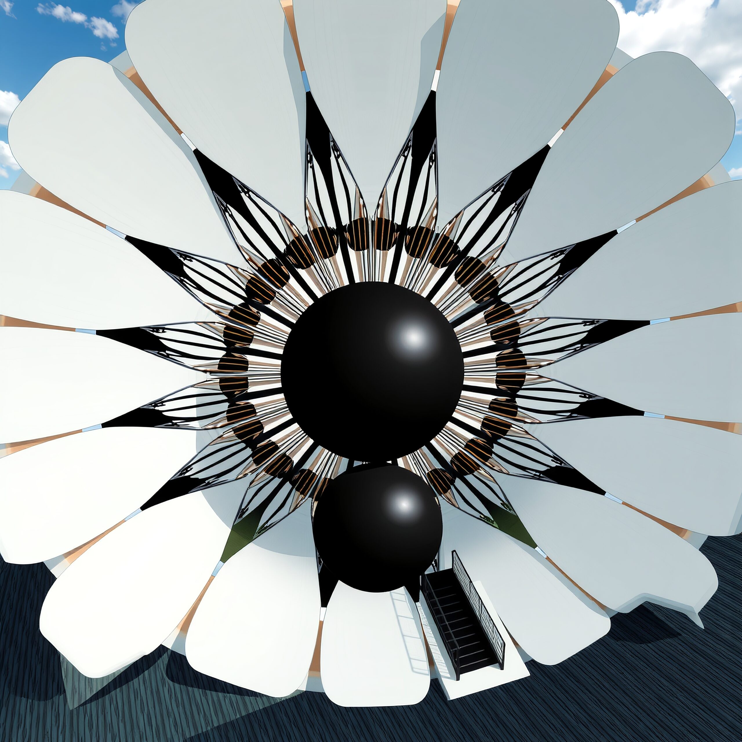 Giant Modern Art Flower Installation