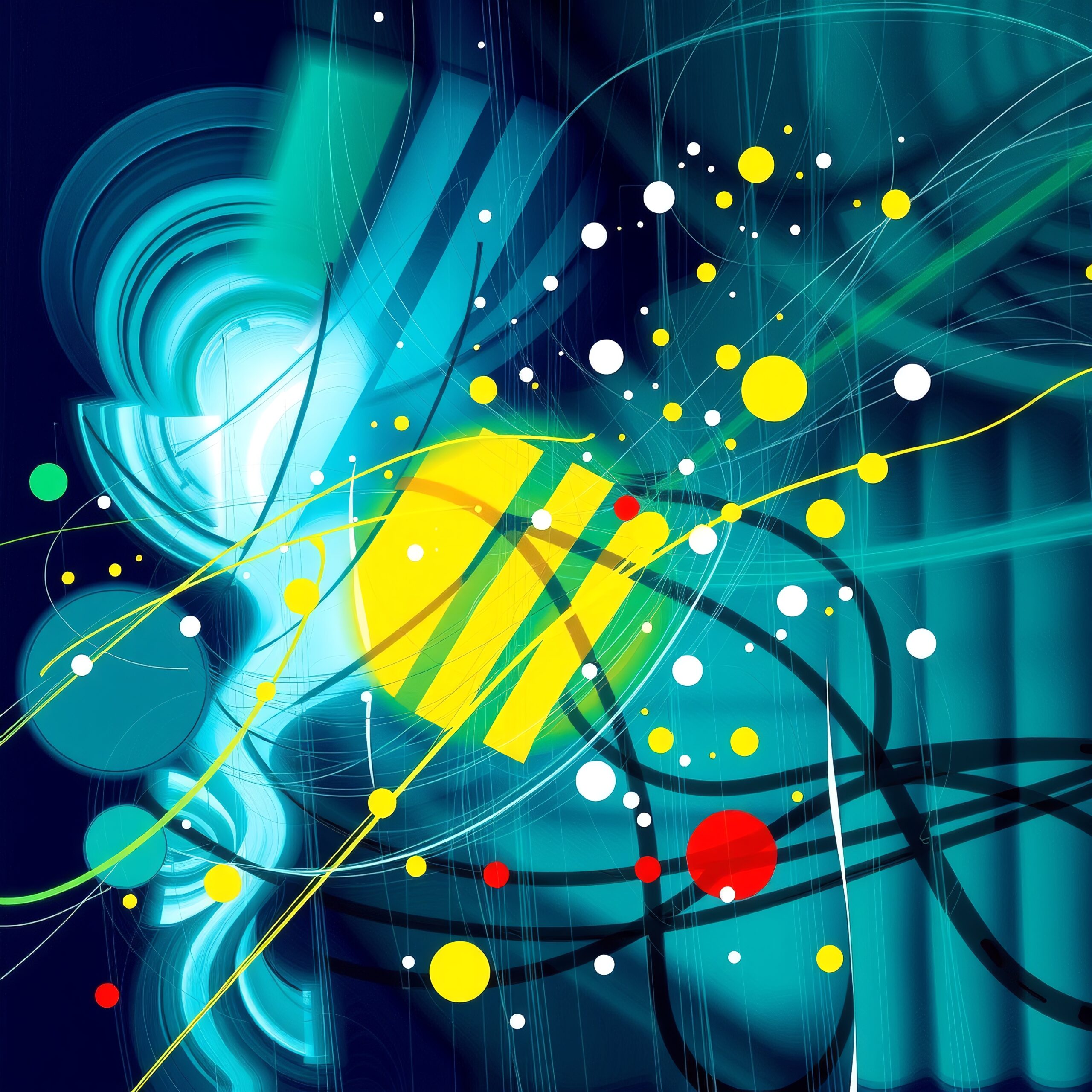 Energetic Abstract Colorful Composition