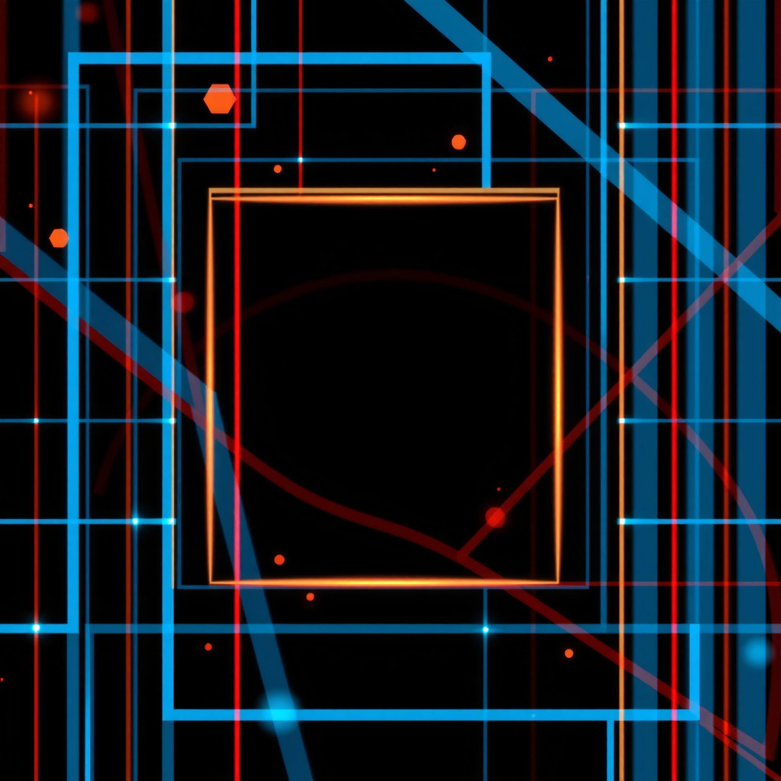 Futuristic Neon Geometric Pattern