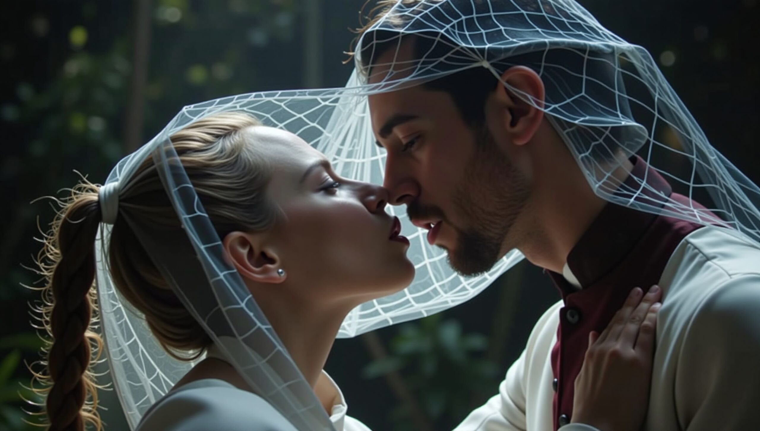 Romantic Wedding Veil Moment