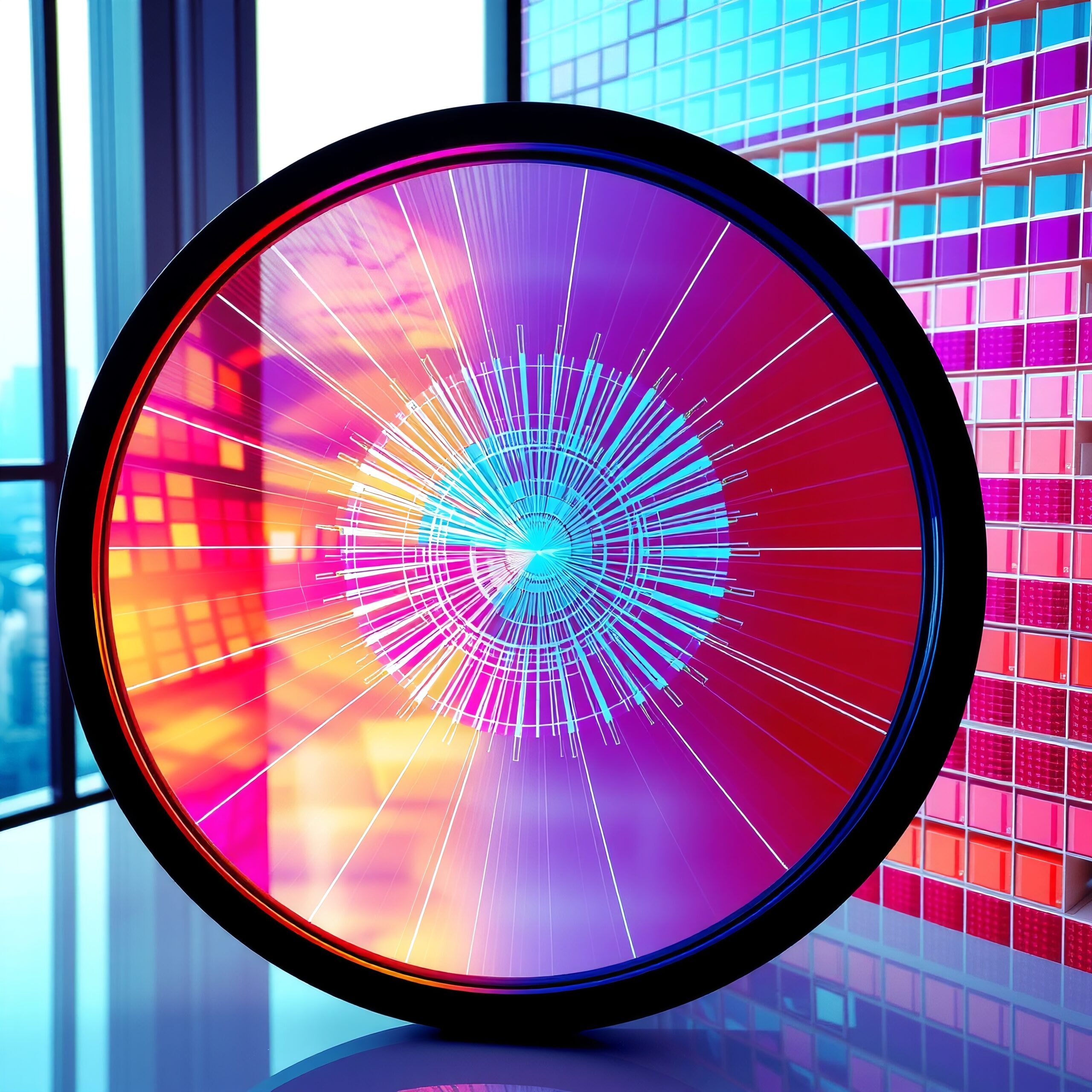 Circular Abstract Digital Display