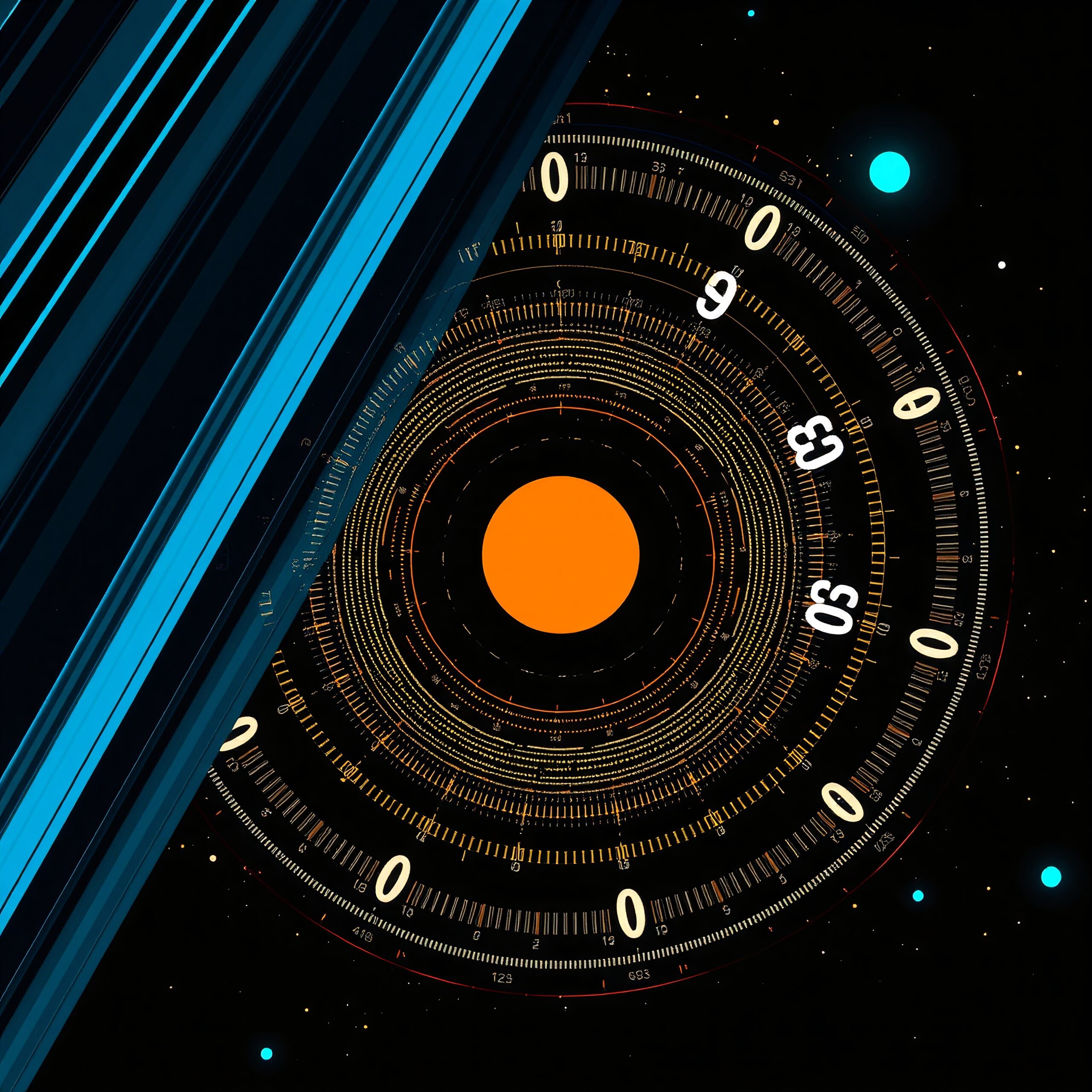 Futuristic Cosmic Clock Mechanism