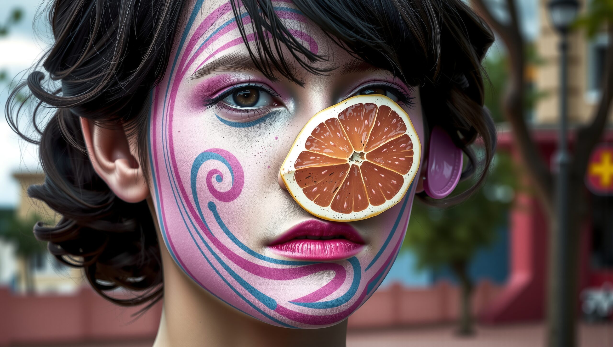 Grapefruit Art and Face Paint
