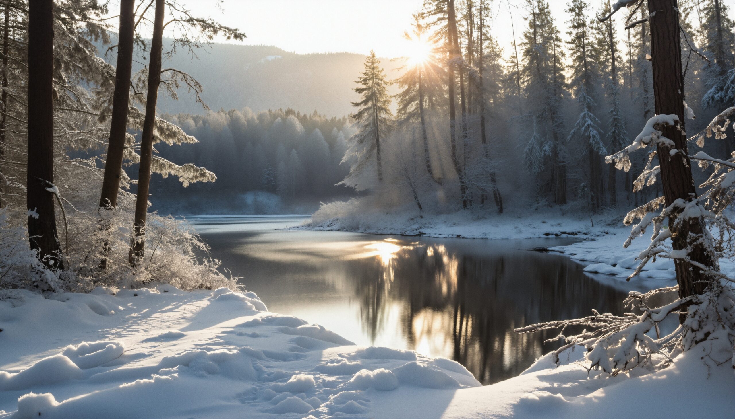 Winter Sunlight Over Snowy River