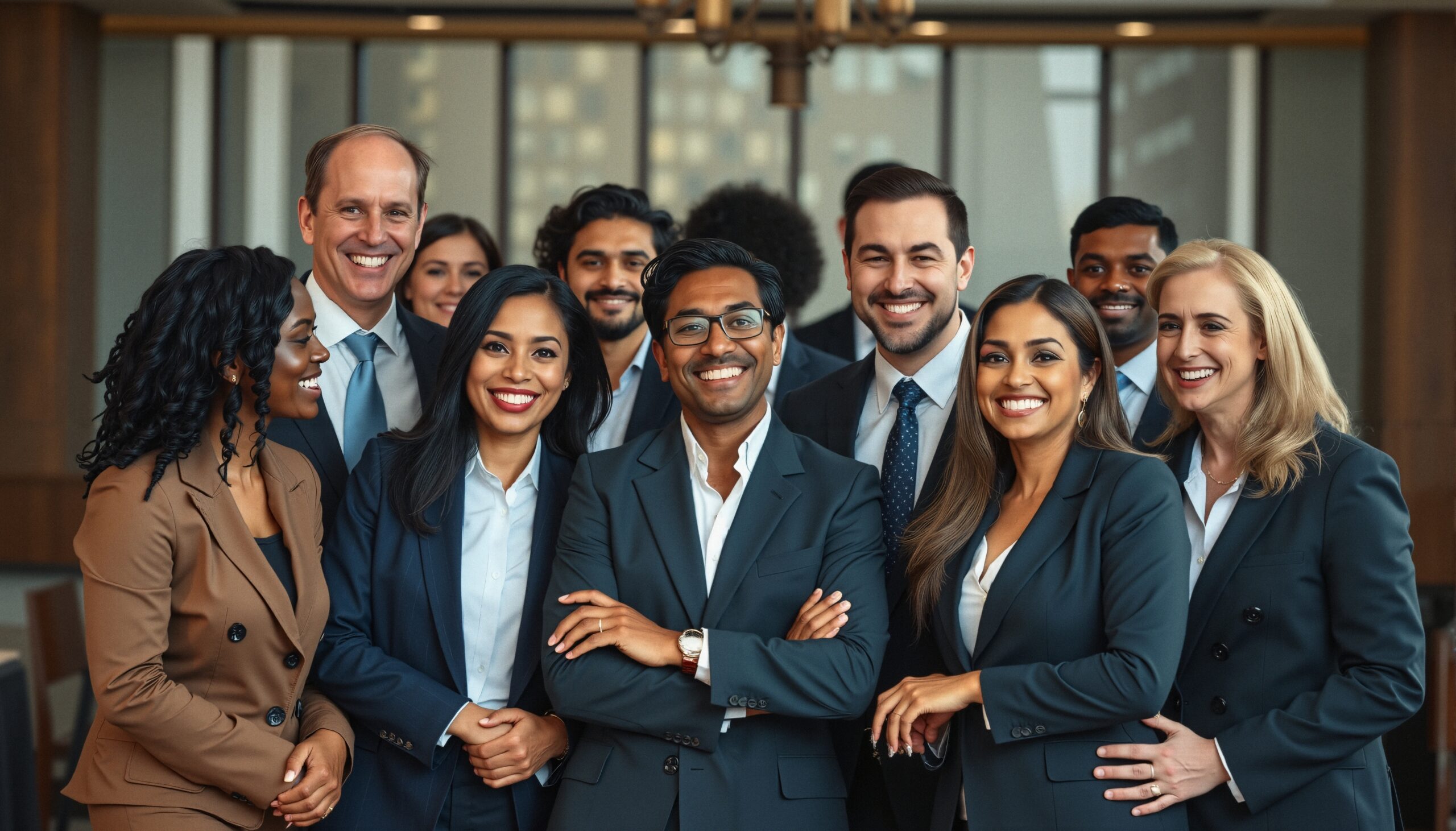 Diverse Business Team Smiling