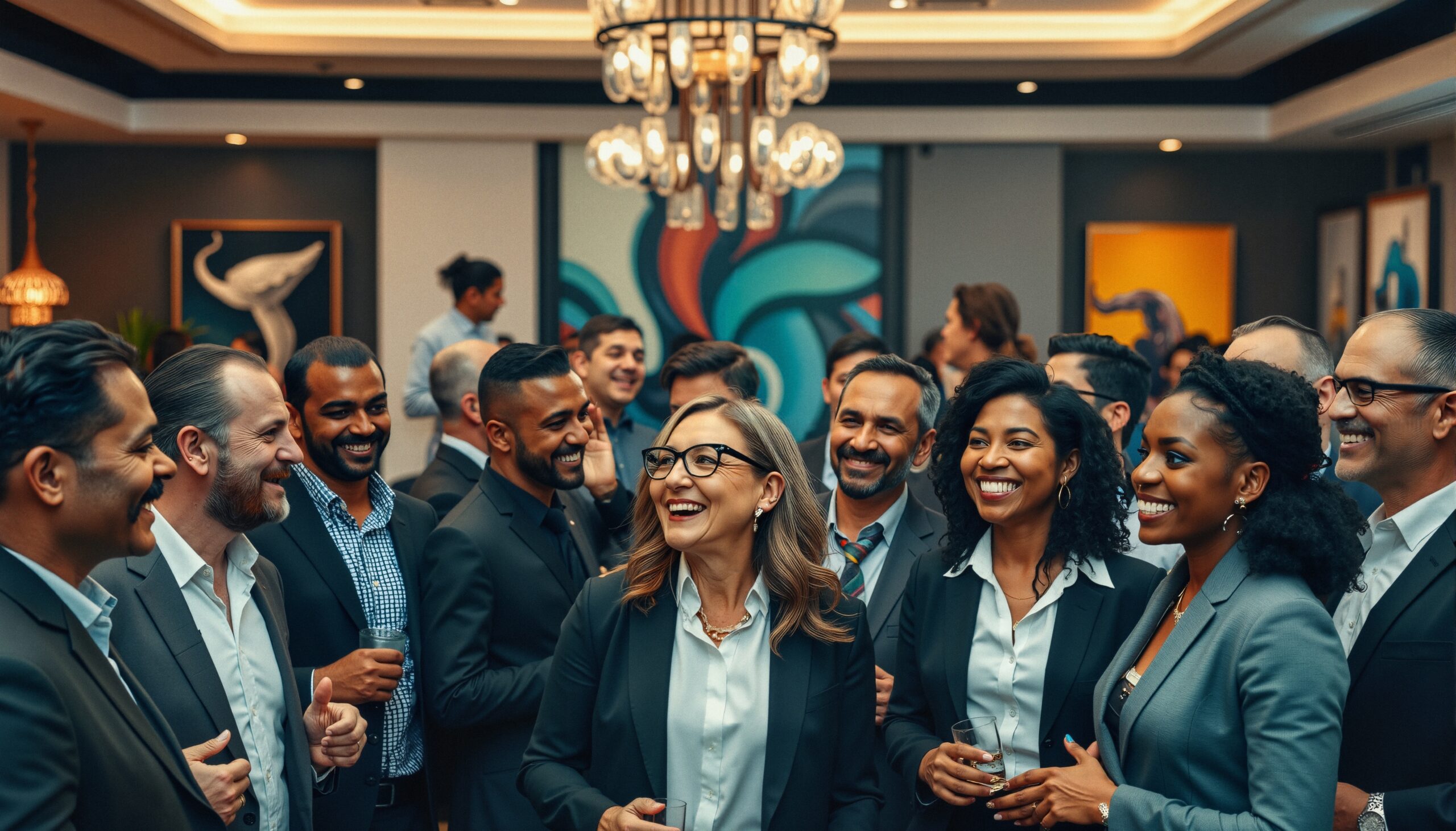 Diverse Professionals Networking Event