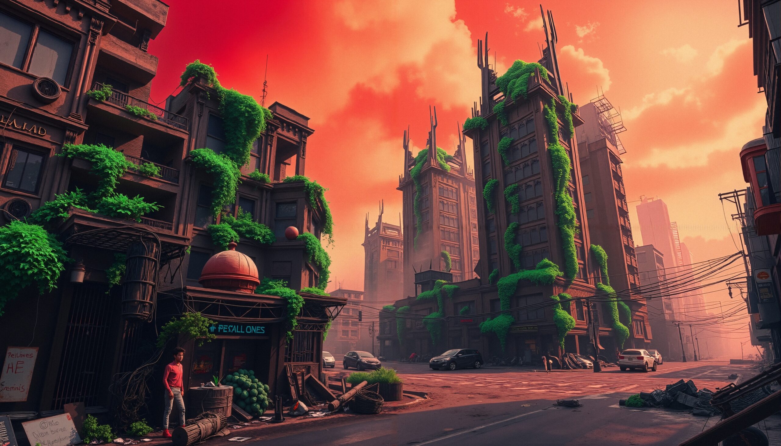 Urban Nature Reclaims Futuristic City