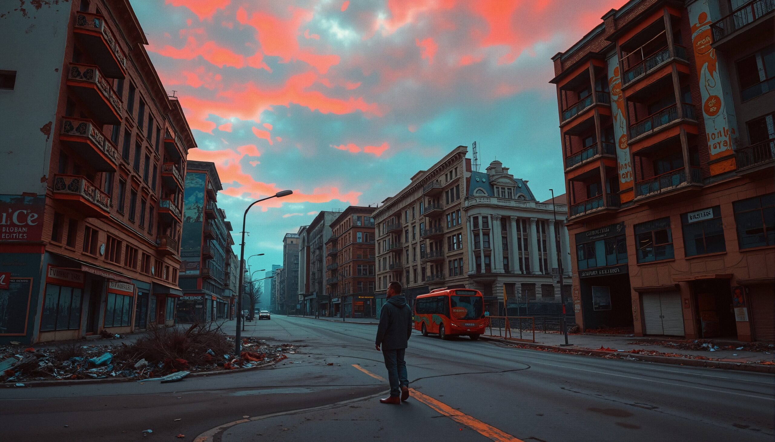 Urban Solitude During Dusk