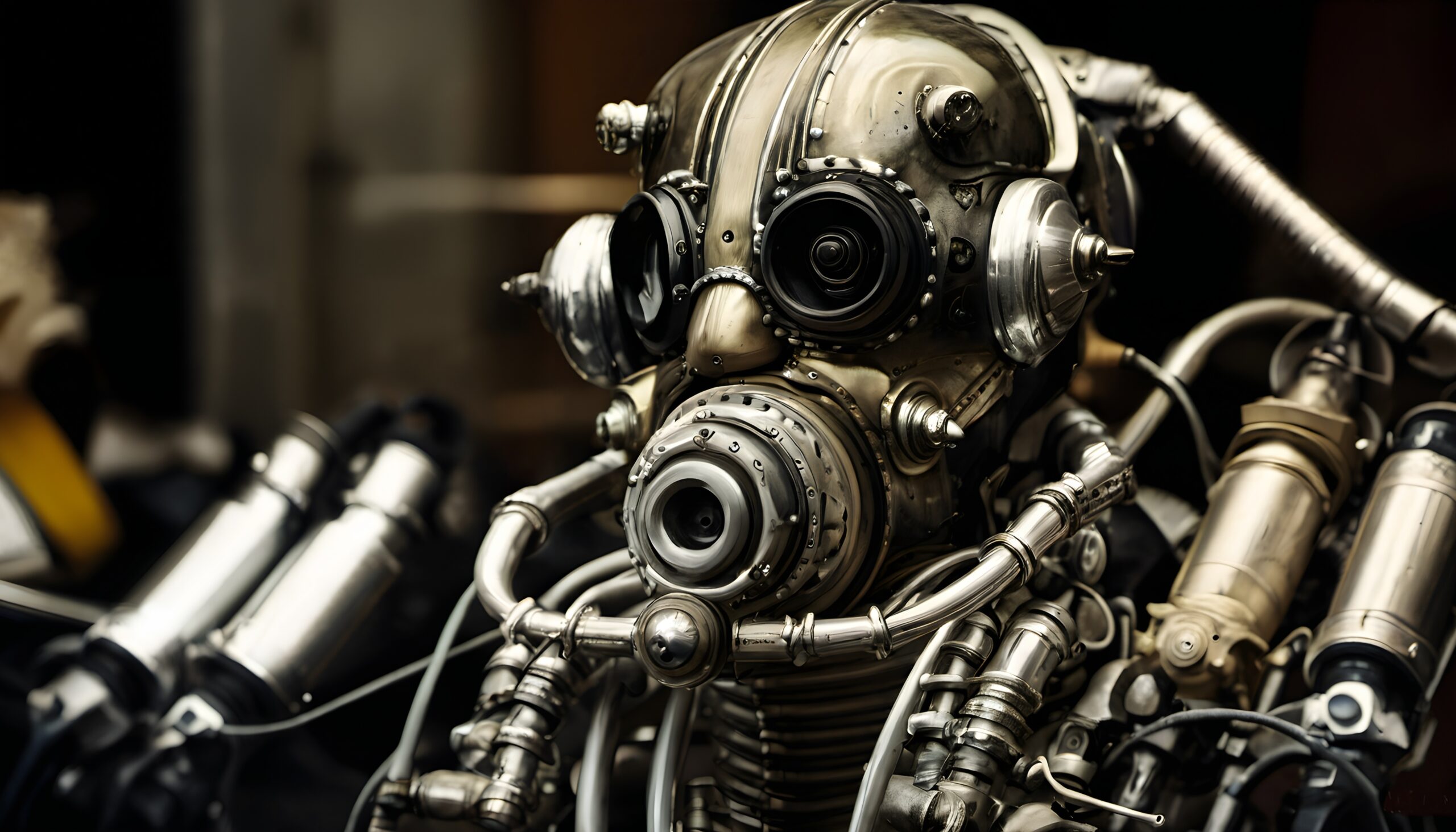 Steampunk Robot with Intricate Details