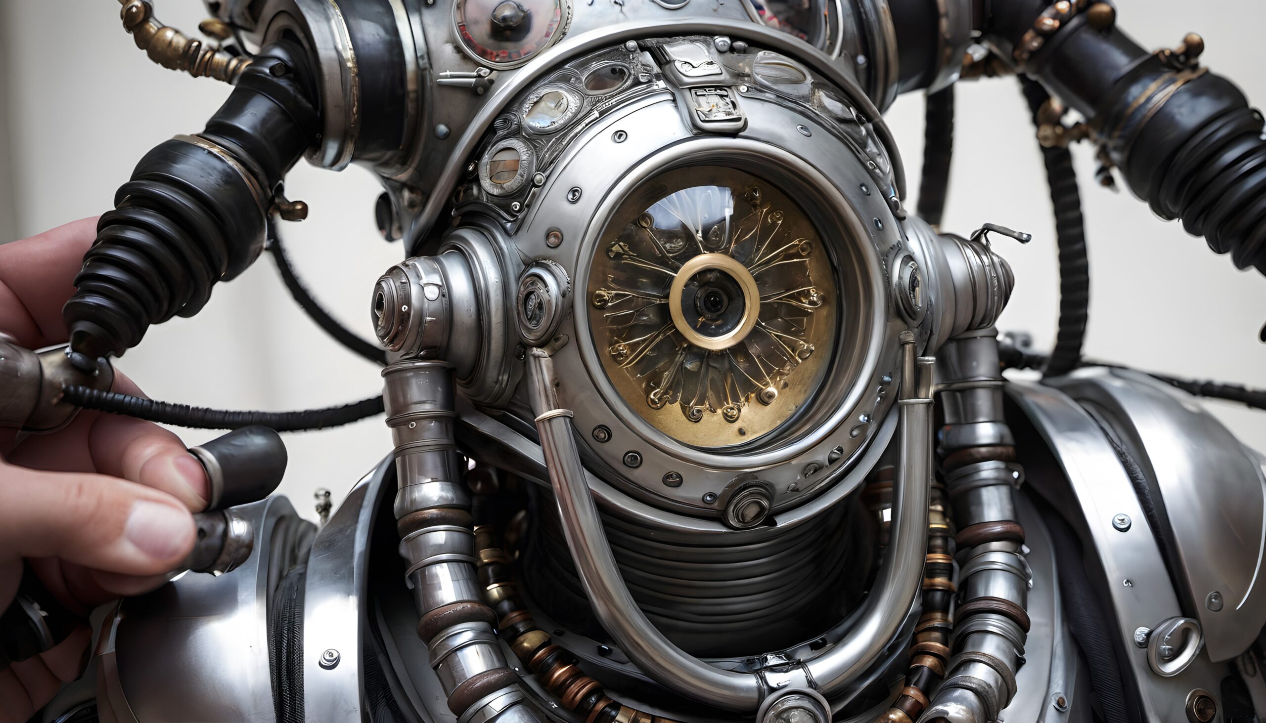 Steampunk Robot Intricate Design