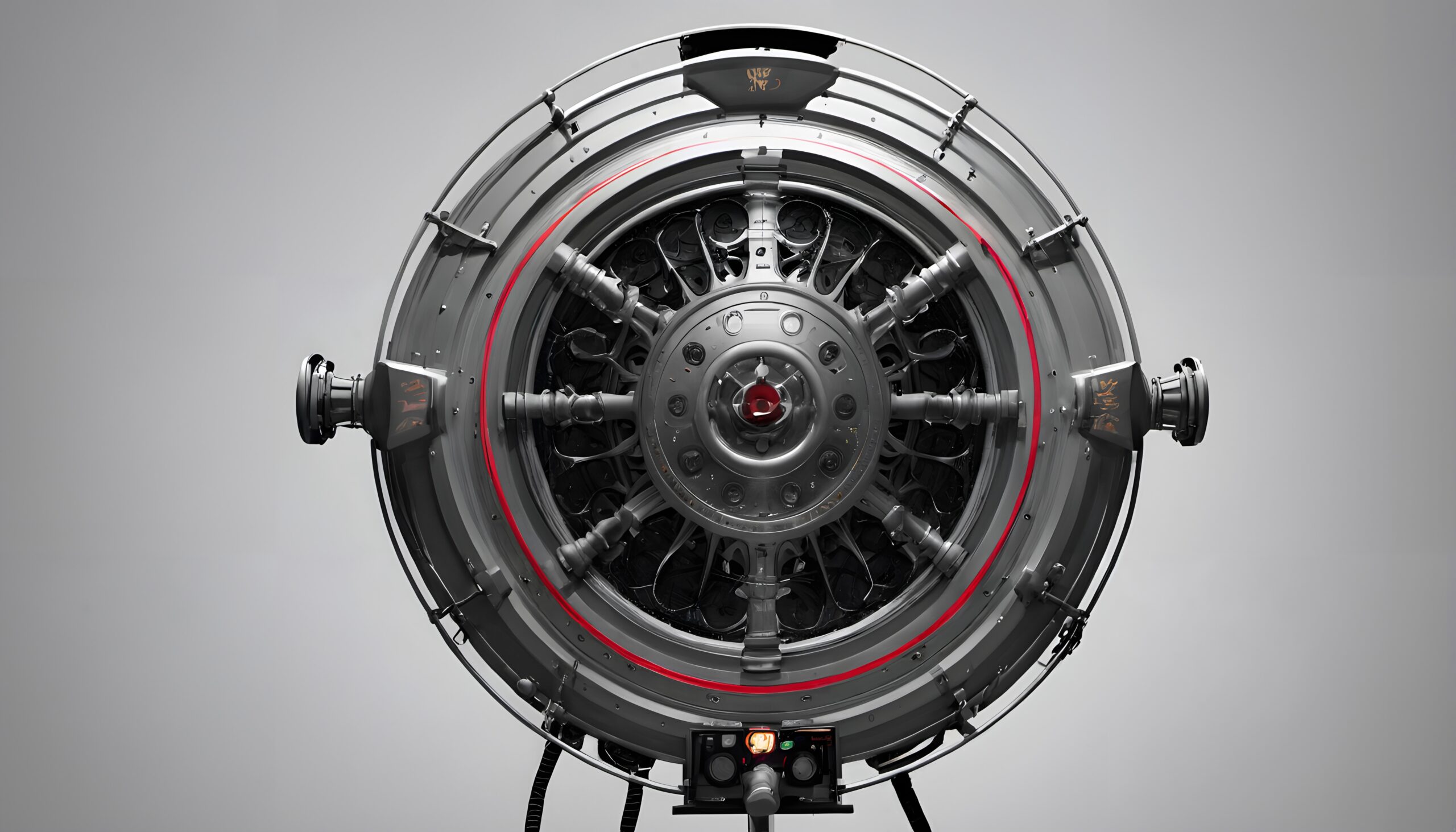 Intricate Mechanical Device Close-Up