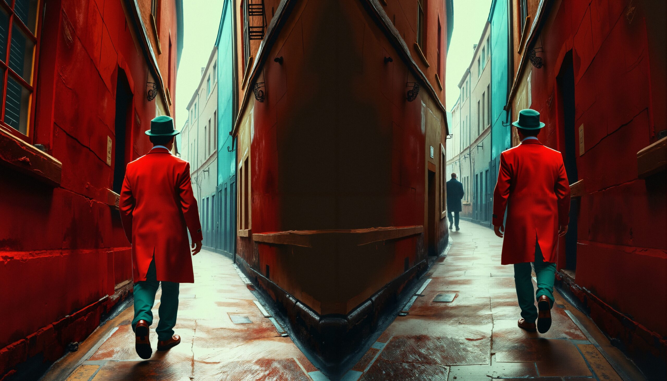 Colorful Alley Mirrored Passages