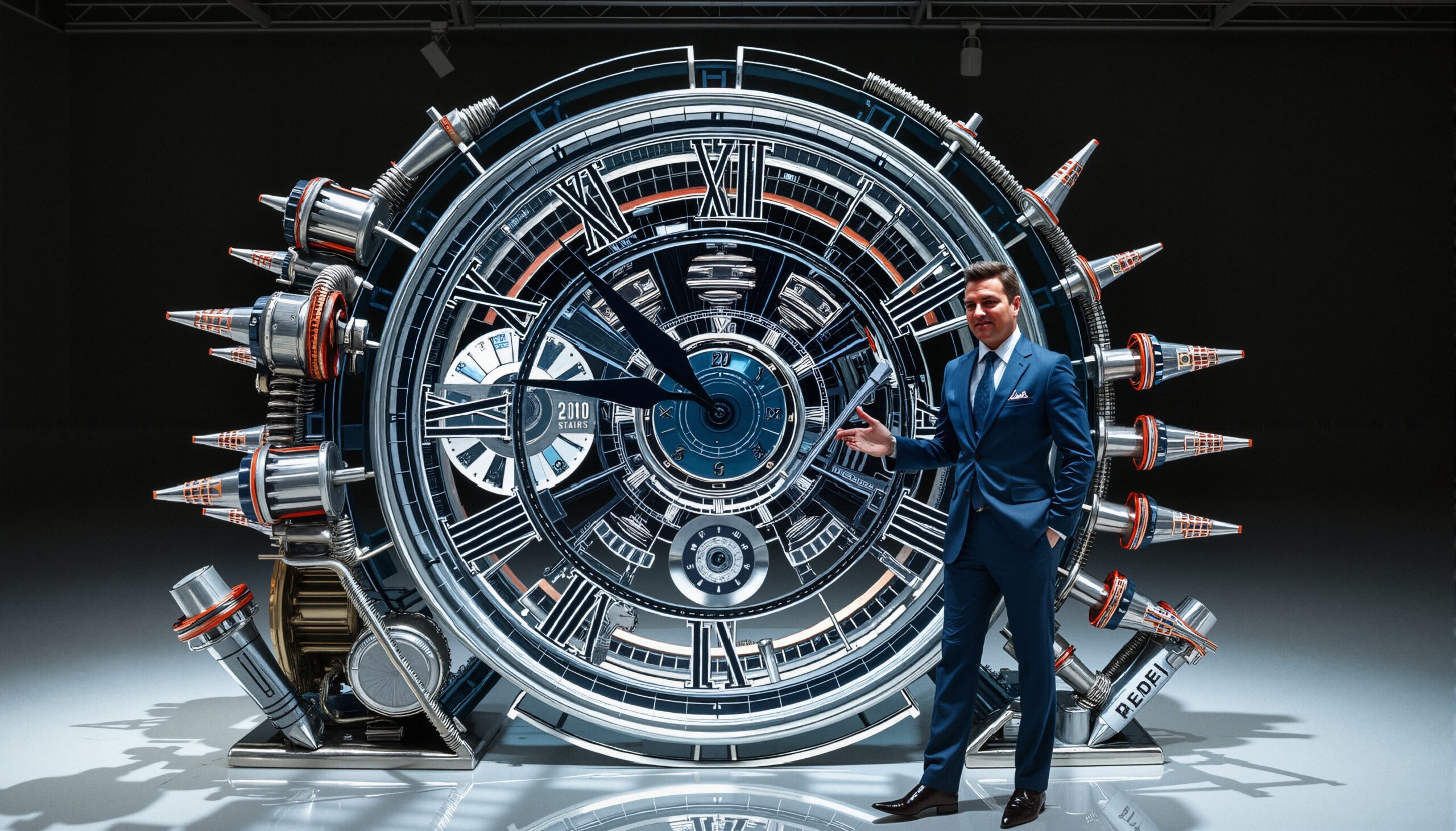 Huge Mechanical Clock Presentation