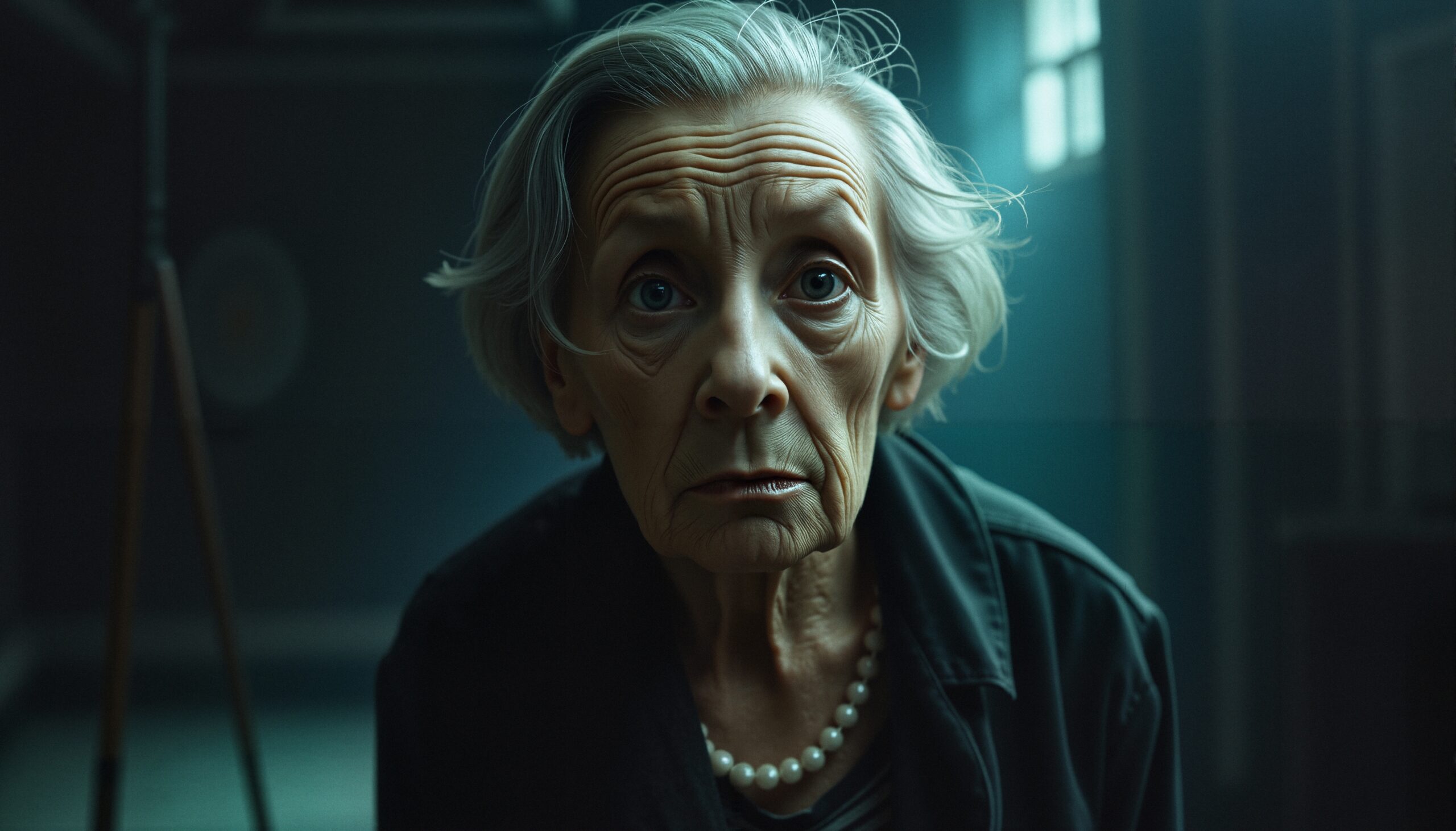 Thoughtful Gaze of Elderly Woman