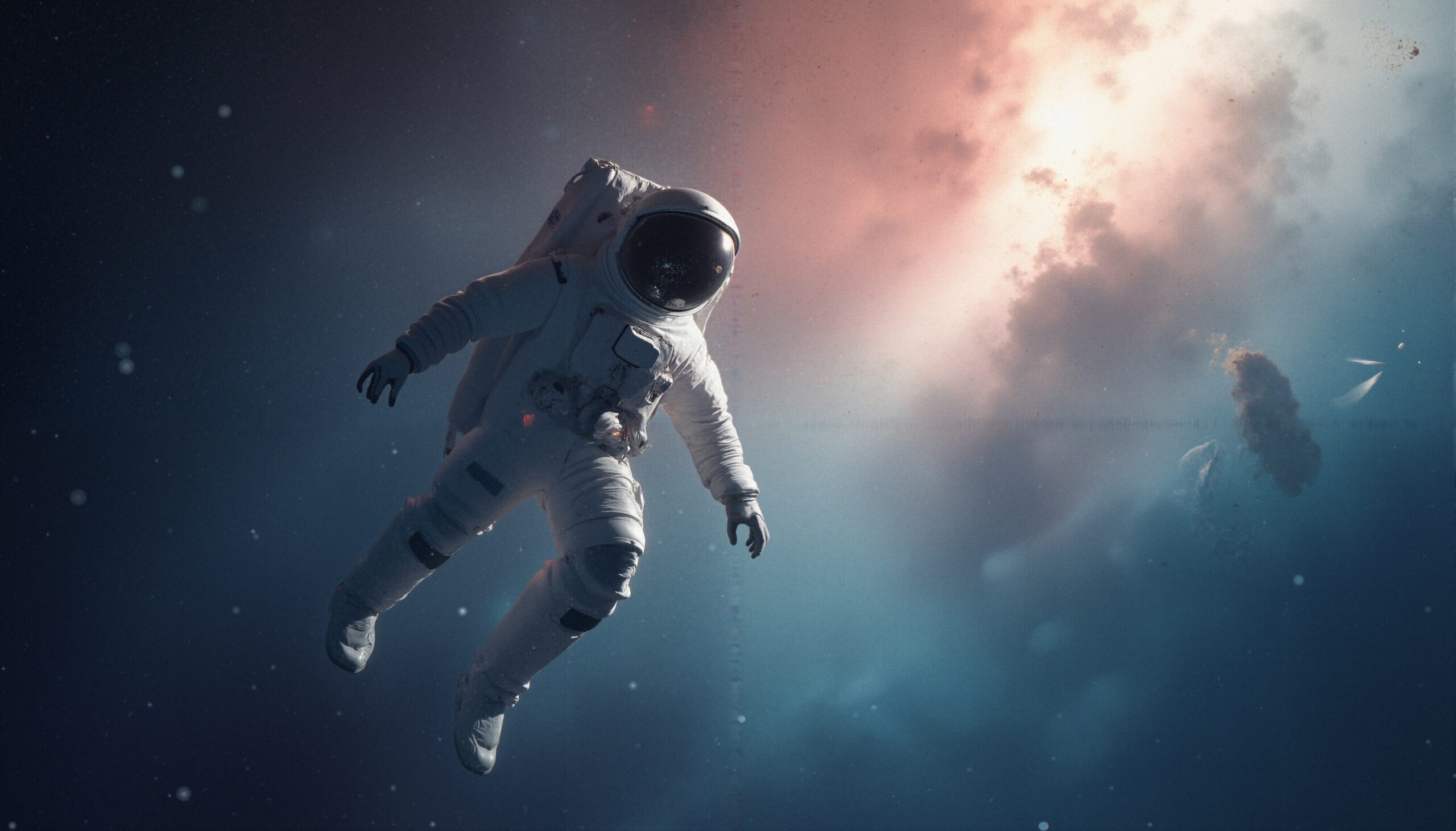 Astronaut Floating in Cosmic Wonder