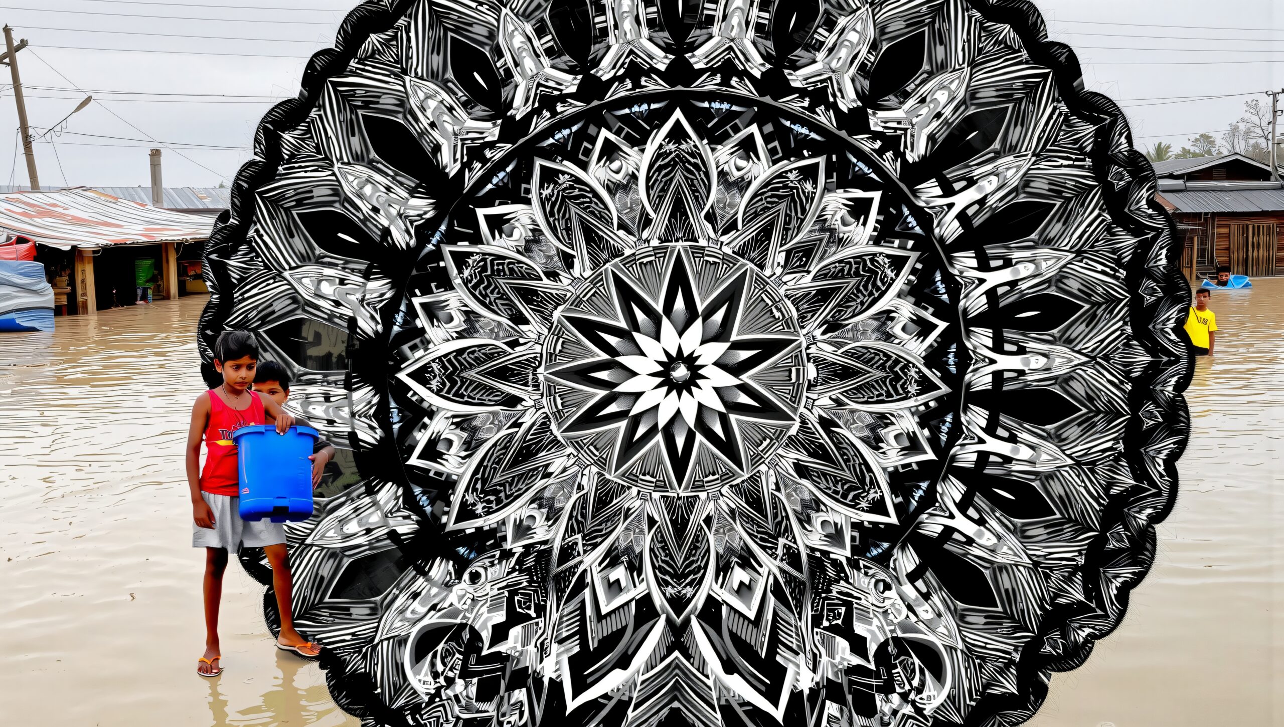 Floodwaters Meet Artistic Mandala