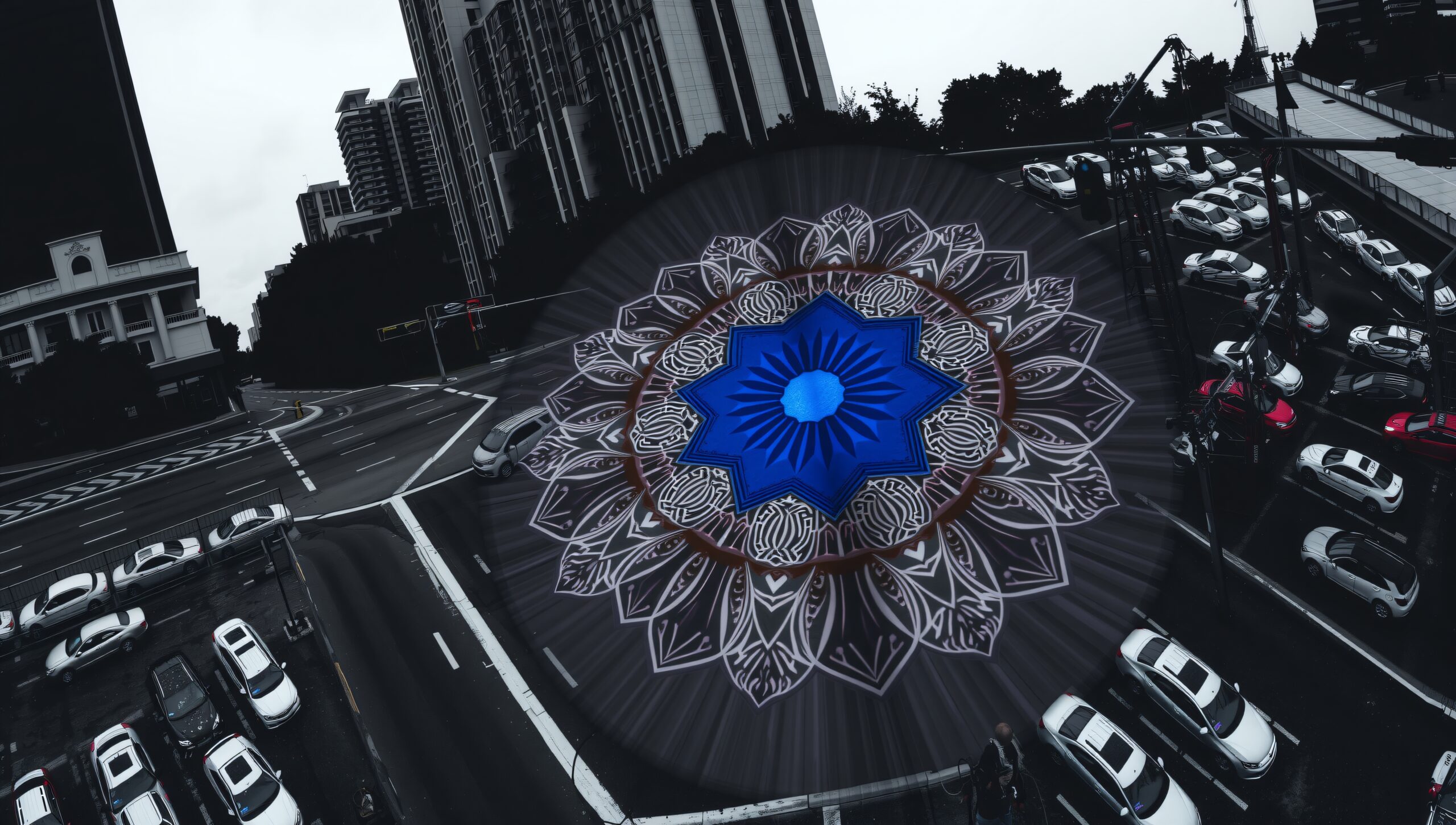 Mandala Meets Urban Intersection