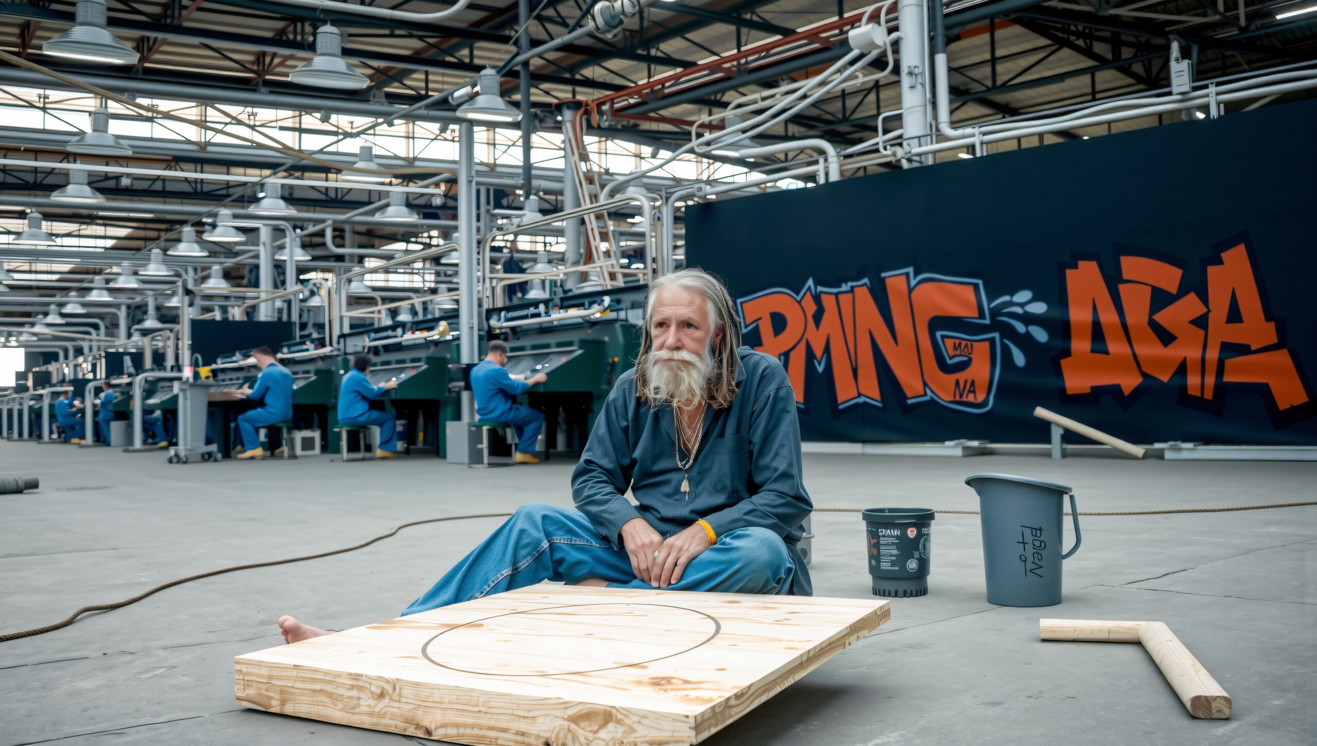 Industrial Craftsman in Workshop Setting