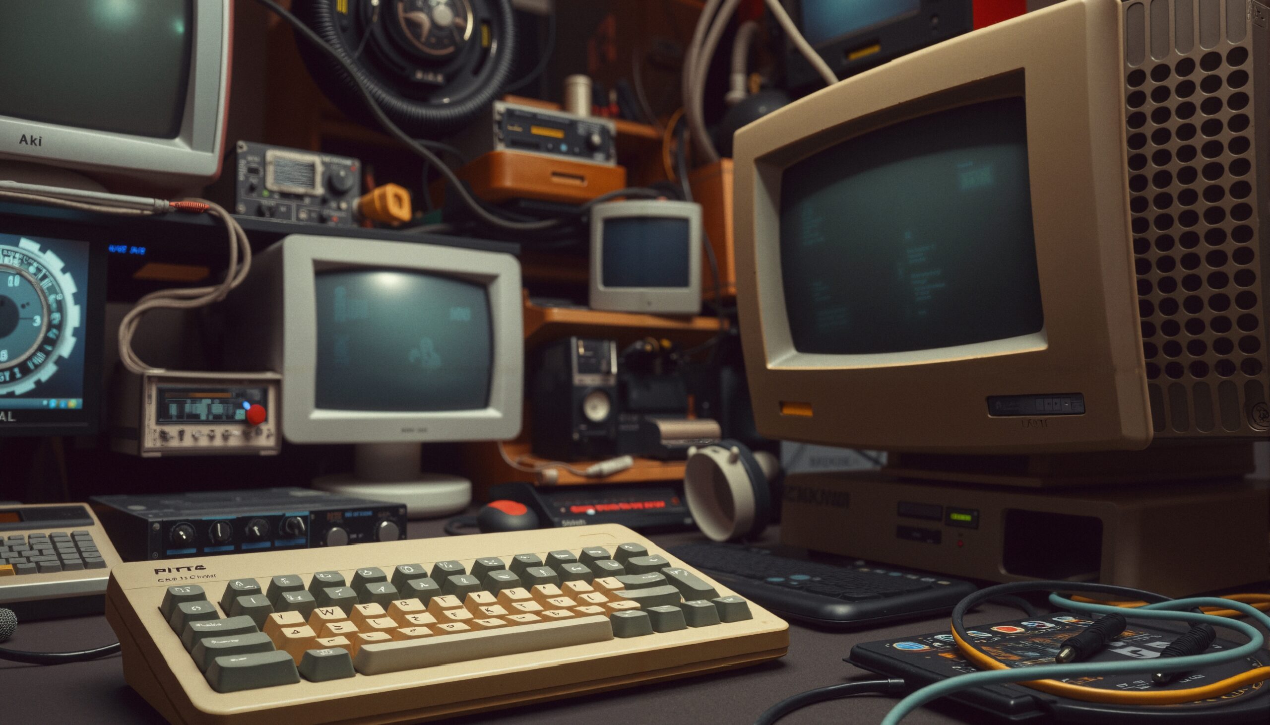Retro Computer and Electronics Setup
