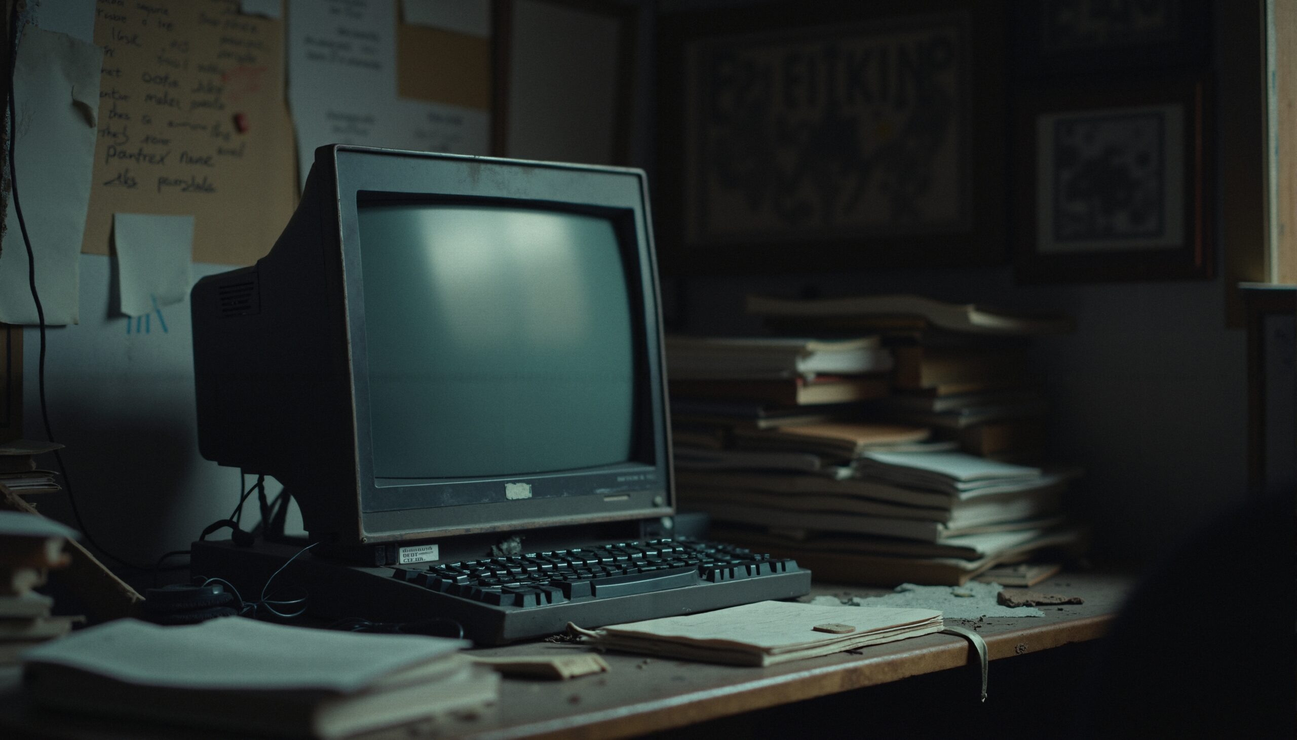 Vintage Computer in Dusty Office