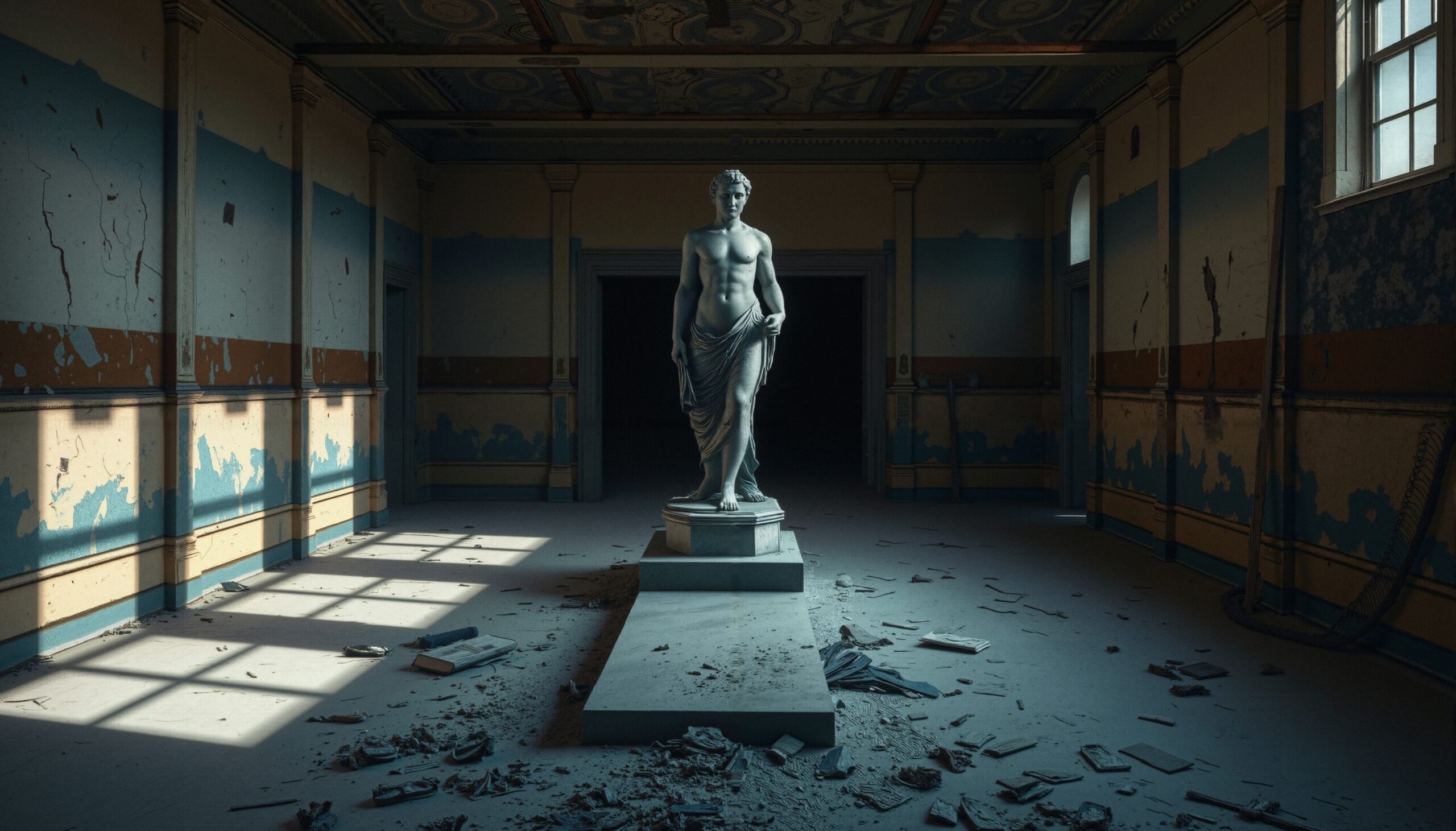 Statue in Abandoned Grand Hall