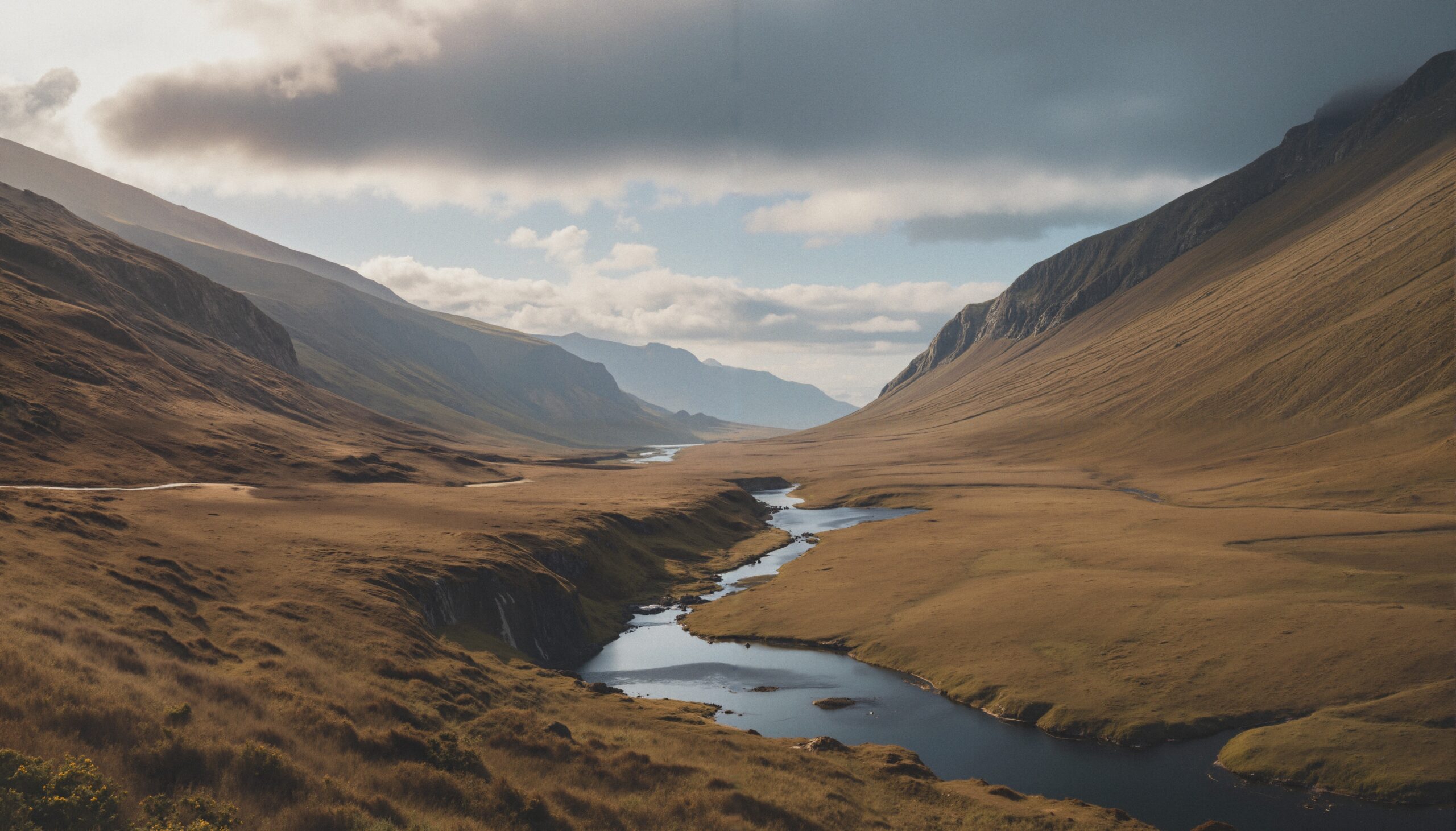 Serpentine Highland River Valley