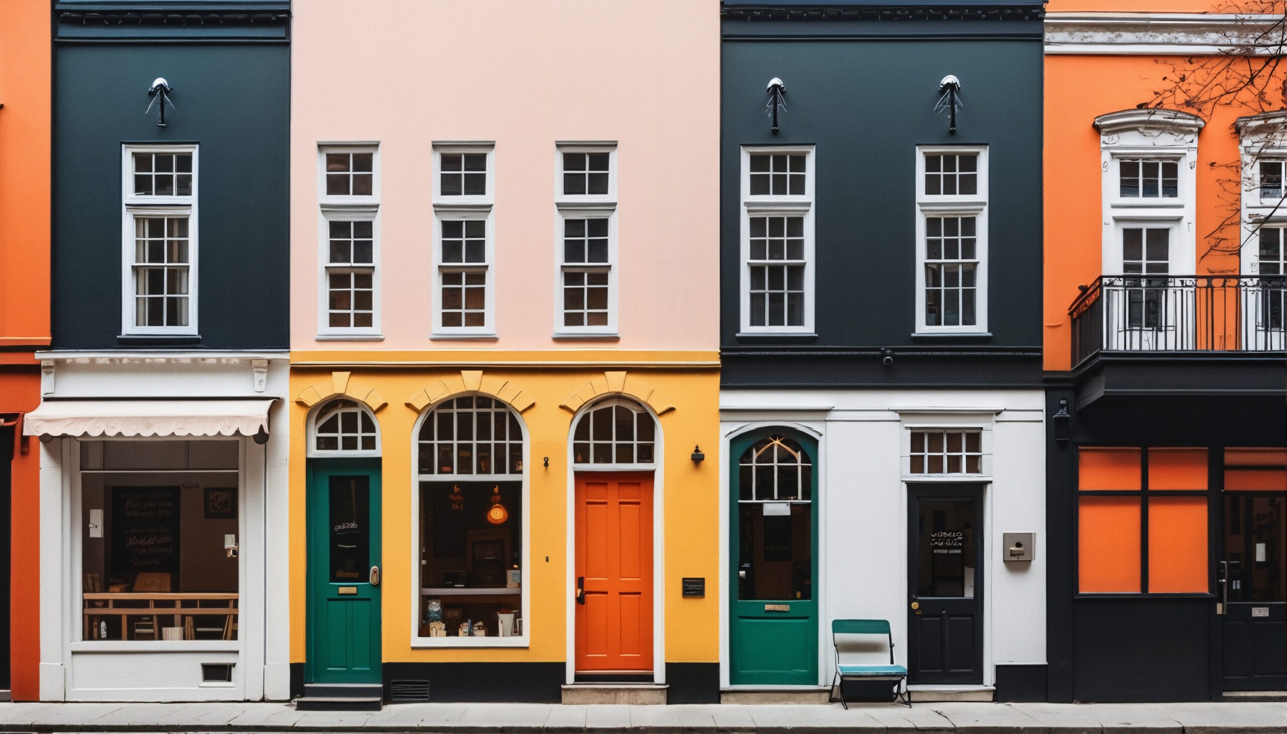 Colorful Historic Urban Townhouses