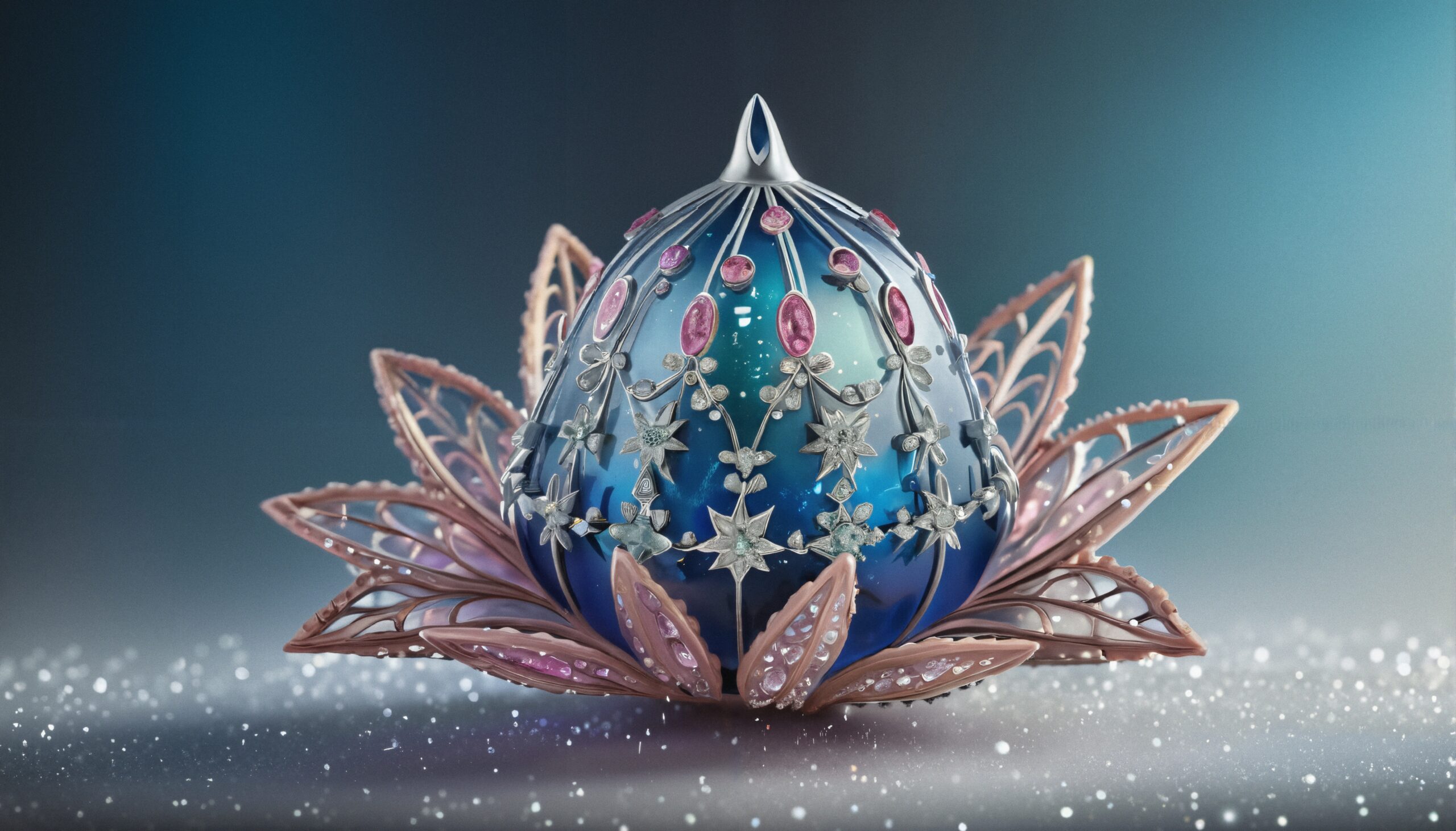 Jeweled Egg in Lotus Blossom