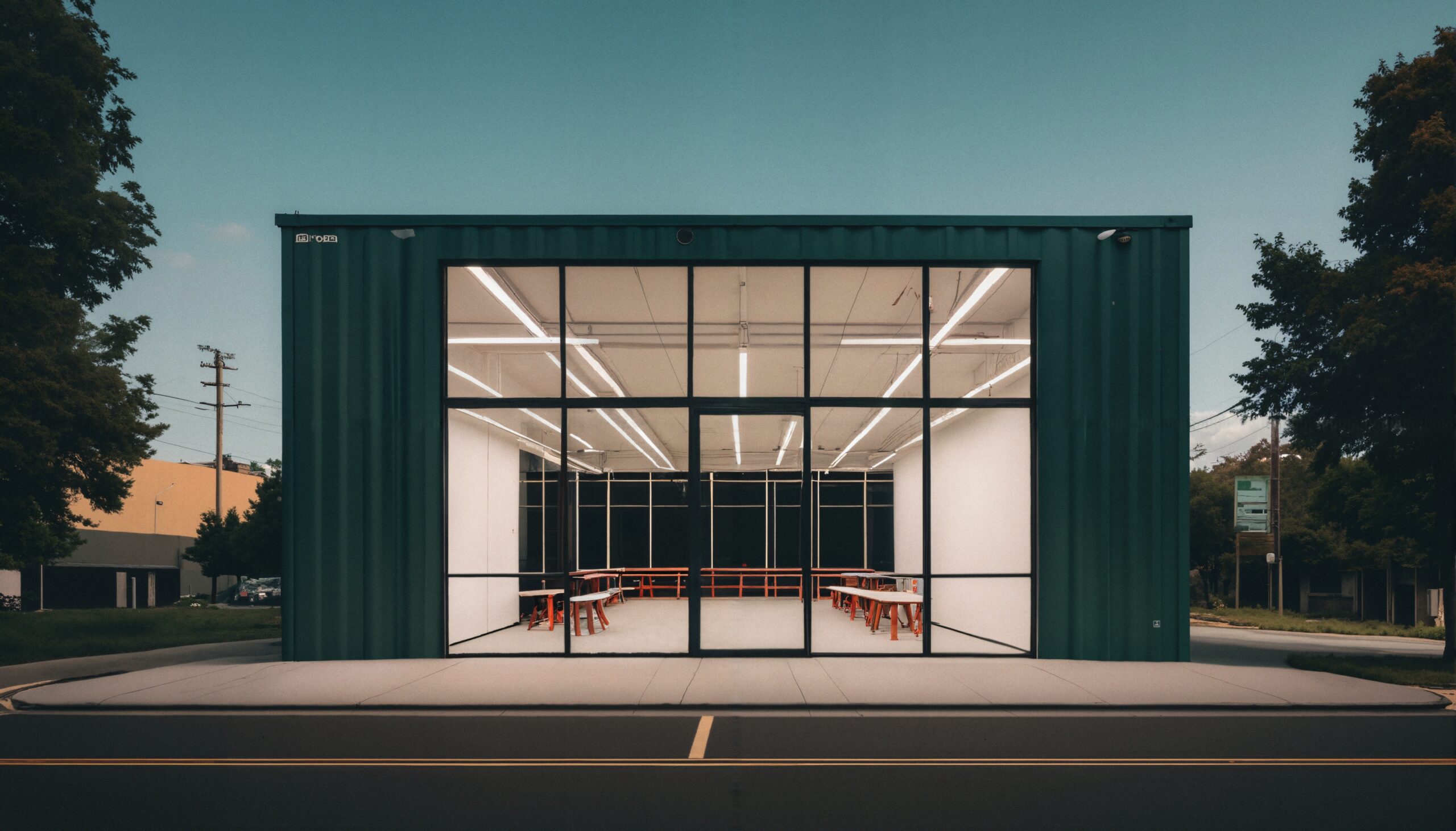 Contemporary Glass-Fronted Urban Building