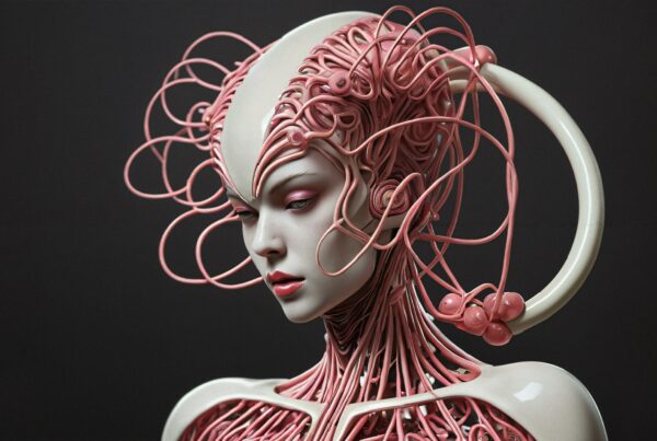Futuristic Biomechanical Elegance Portrait