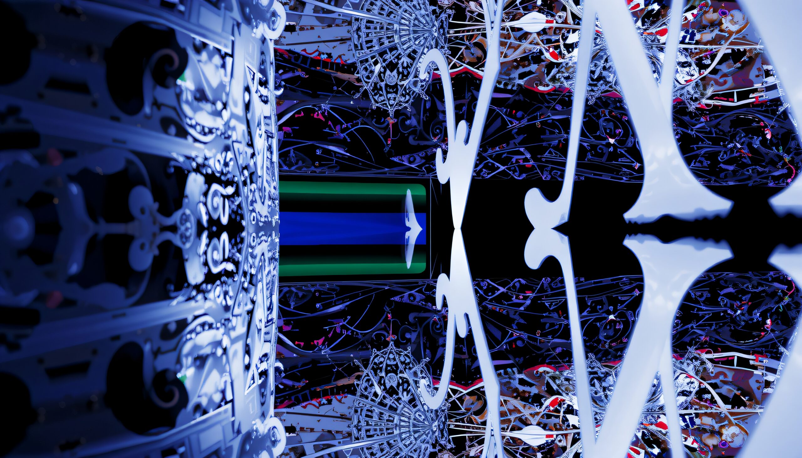 Futuristic Blue Digital Abstraction