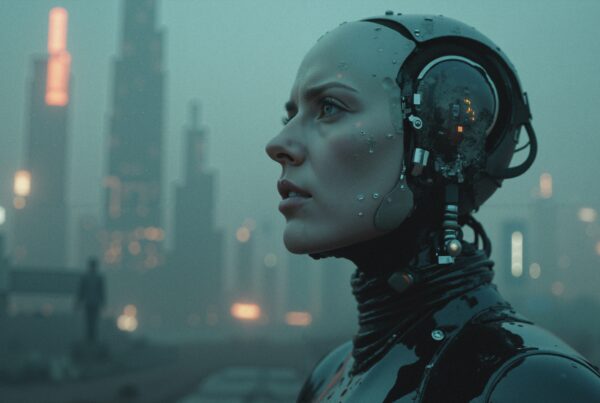 Cyborg Reflection in Cyber City