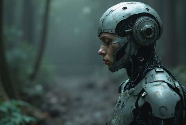 Cyborg in Forested Solitude