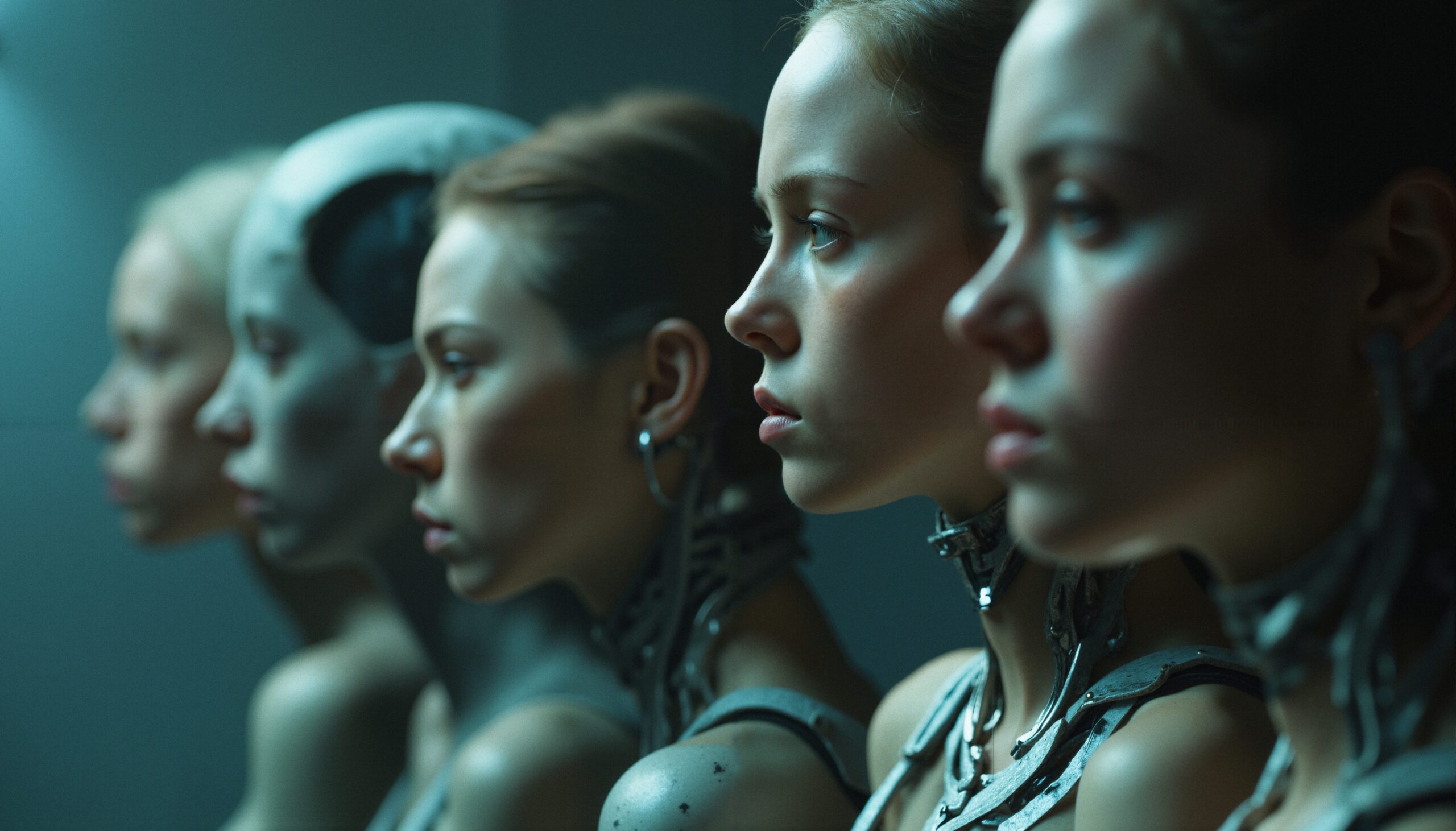 Futuristic Human-Machine Hybrid Lineup