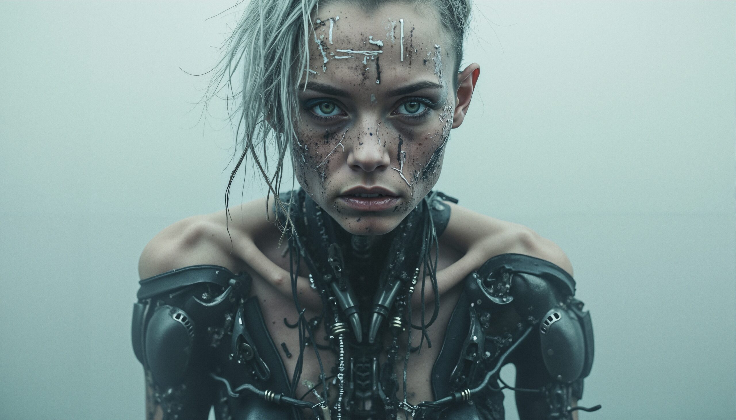Futuristic Cybernetic Female Portrait
